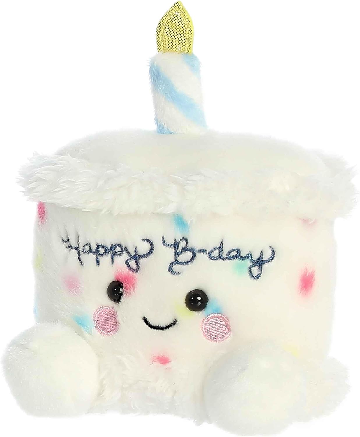 Aurora® Adorable Palm Pals™ Happy B'Day Cake Stuffed Animal - Fun Collectible Plush for Kids and Adult Collectors - Perfect for Decorating Rooms and Birthday Gifts - White 5.5 Inches - Image 7