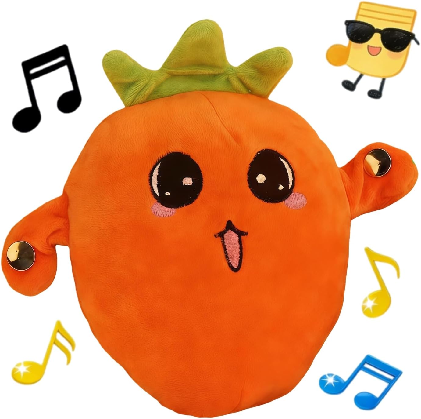 Baby Musical Sensory Toy,nteractive Musical Plush Toy with Sounds,Sensory Activity Learning Educational Kid Toy,Fun Christmas and Birthday Gifts Suitable for Multiplayer interaction (Orange Radish)