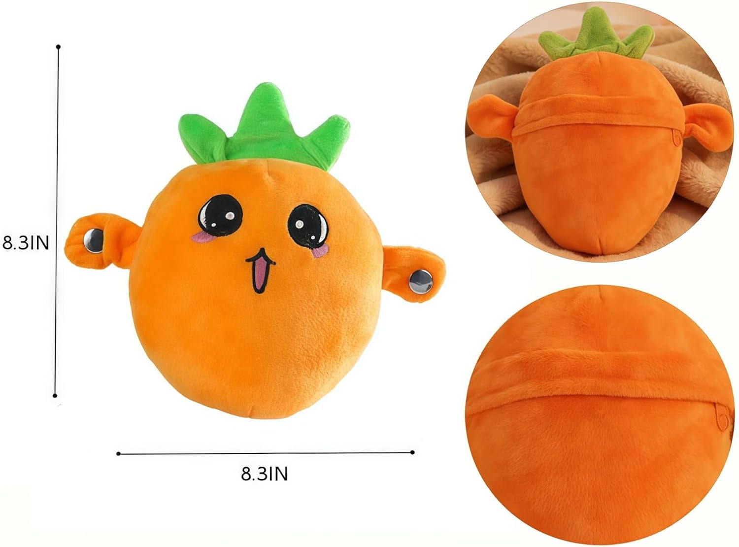 Baby Musical Sensory Toy,nteractive Musical Plush Toy with Sounds,Sensory Activity Learning Educational Kid Toy,Fun Christmas and Birthday Gifts Suitable for Multiplayer interaction (Orange Radish) - Image 3