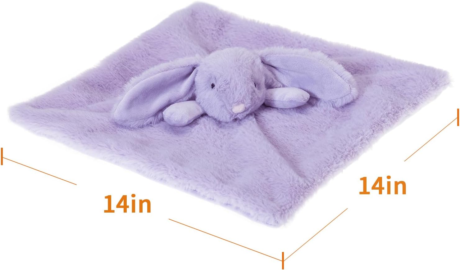 Apricot Lamb Stuffed Animals Purple Bunny Rabbit Security Blanket Infant Nursery Character Blanket Luxury Snuggler Plush Baby Lovey(Purple Bunny) - Image 5