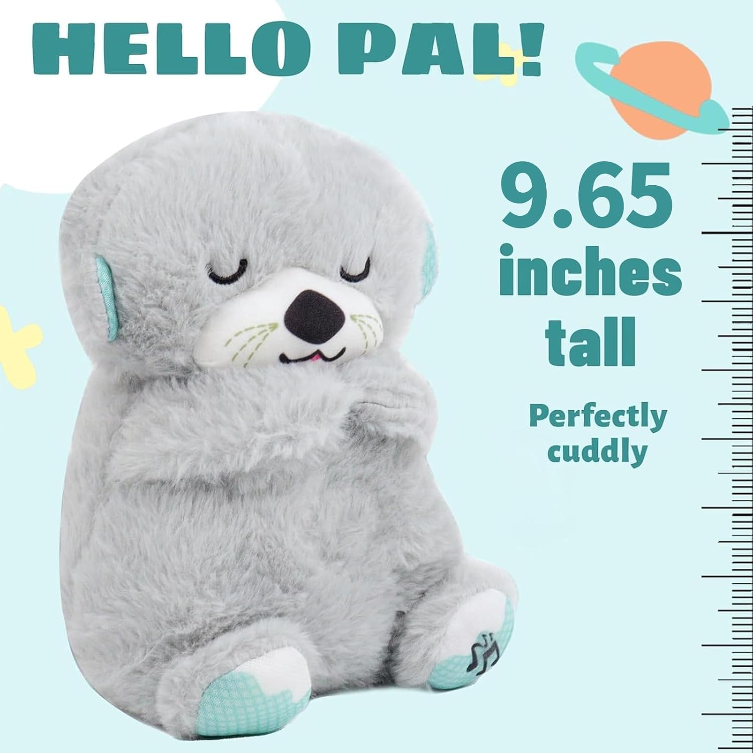 rytopt Breathing Stuffed Animal, No Breathing Movement in Its Abdomen, Simulated Breathing Sounds, 4 Gear Adjustment, Volume Control, Plush Toy with Music & Light - Image 2