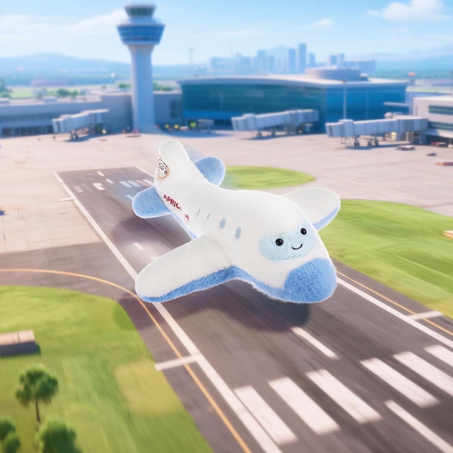 Apricot Lamb Comfort Plane Stuffed Animals for Kids, Soft Cute Plush Toys for Baby Girl and Boy, Fluffy Comfort Plane - Image 3