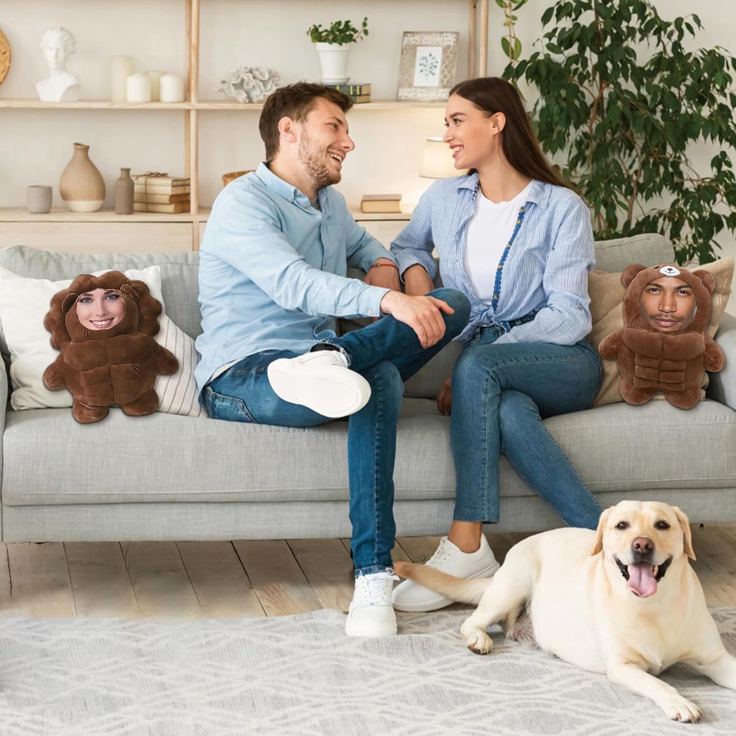 Personalized Muscle Bear Plush Toy, Customizable Your Face Photo Plush Toy - Fun Toy (11.8-19.6 inches) - Image 5