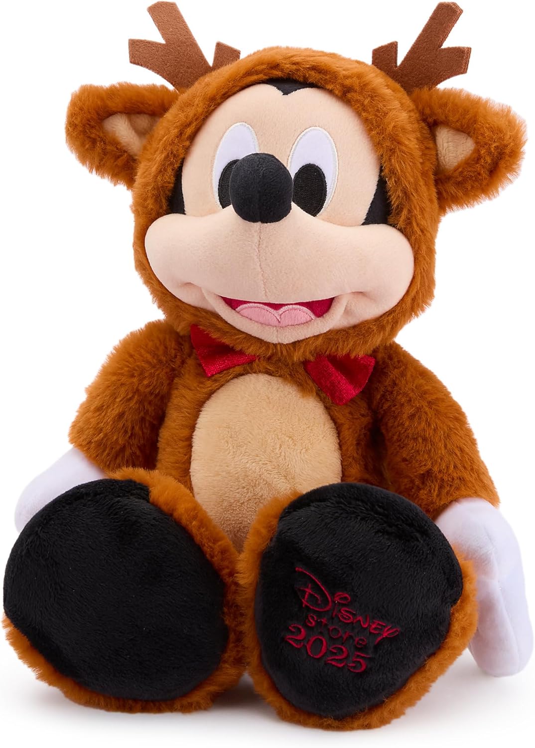 Disney Store Official Mickey Mouse Reindeer Holiday Plush - 15 Inch Christmas Plush Toy in Reindeer Suit with Sparkling Bow Tie - Disney Stuffed Animals for Boys and Girls - Image 3