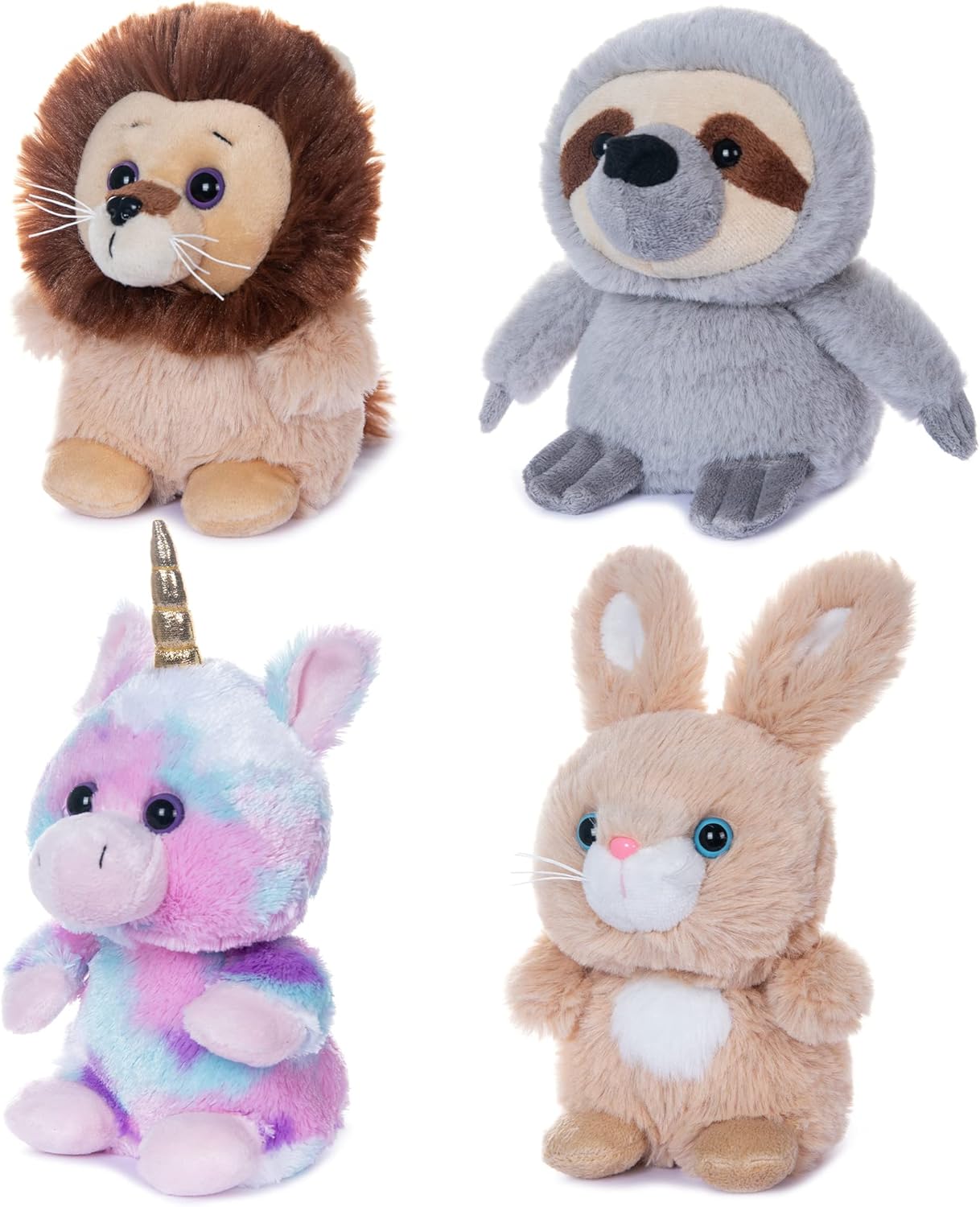 My OLi 4-Pack 5" Fairy Tale Stuffed Animals - Unicorn, Lion, Rabbit & Sloth Plush Toy Set for Babies, Toddlers, Kids Girls & Boys - Image 5