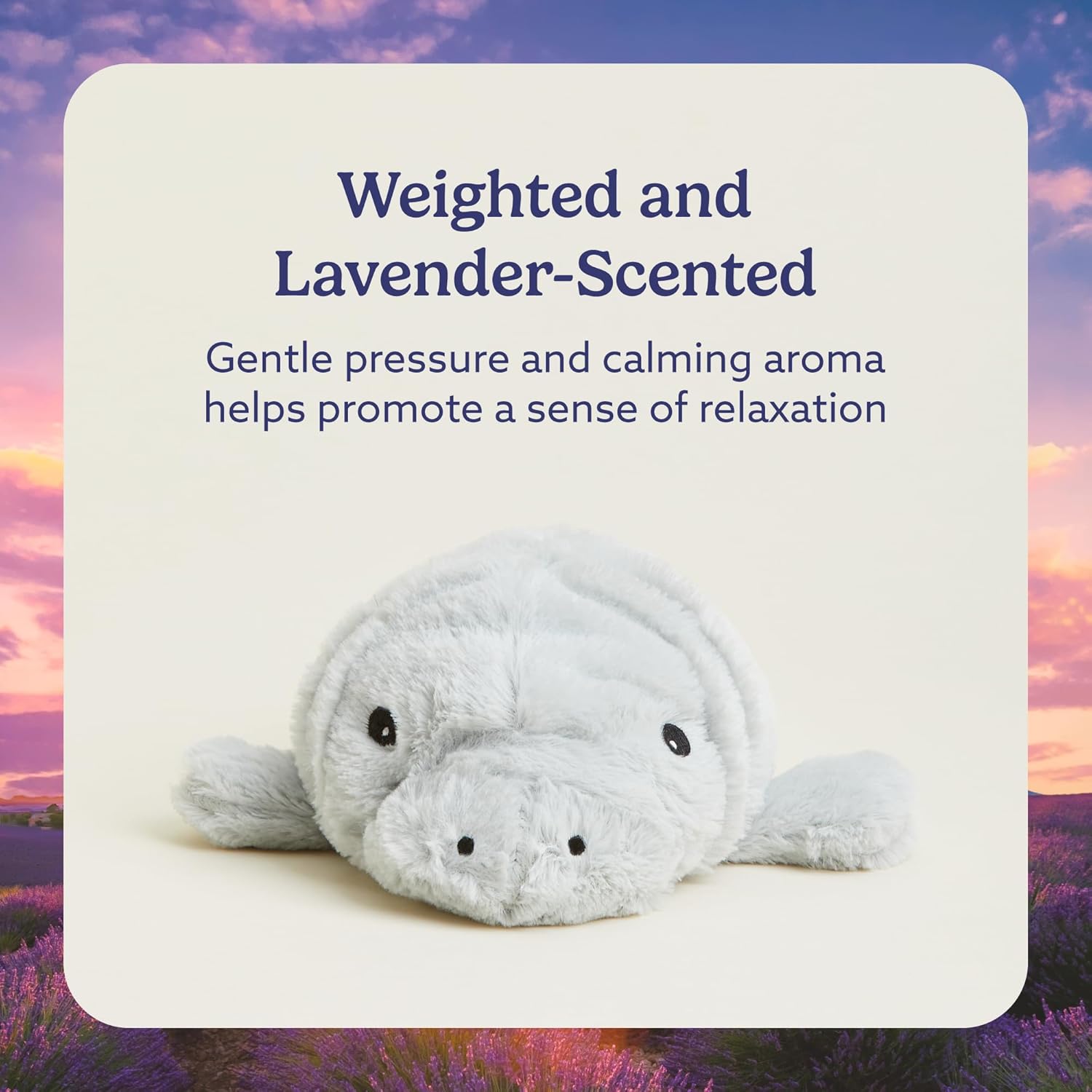 warmies Microwavable & Weighted Stuffed Animals, Manatee - Heated Stuffed Animal Plushie for Warmth & Comfort - Cute Soft Plush Toys for Adults & Children (Boys, Girls, Babies & Toddlers) - Image 3