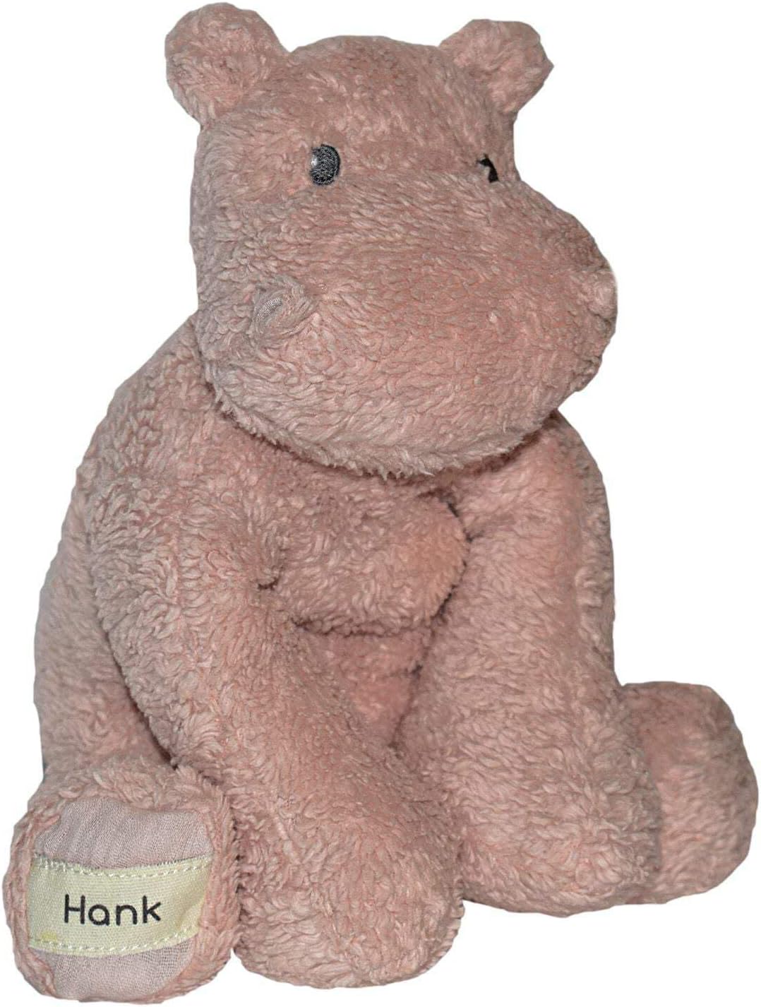 Hank The Hippo Organic Plush Toy – Soft Baby Stuffed Animal | Eco-Friendly 12.6 inch Organic Cotton Plush, Safe Newborn Cuddly Toy & Infant Comfort Companion (0+ Months)