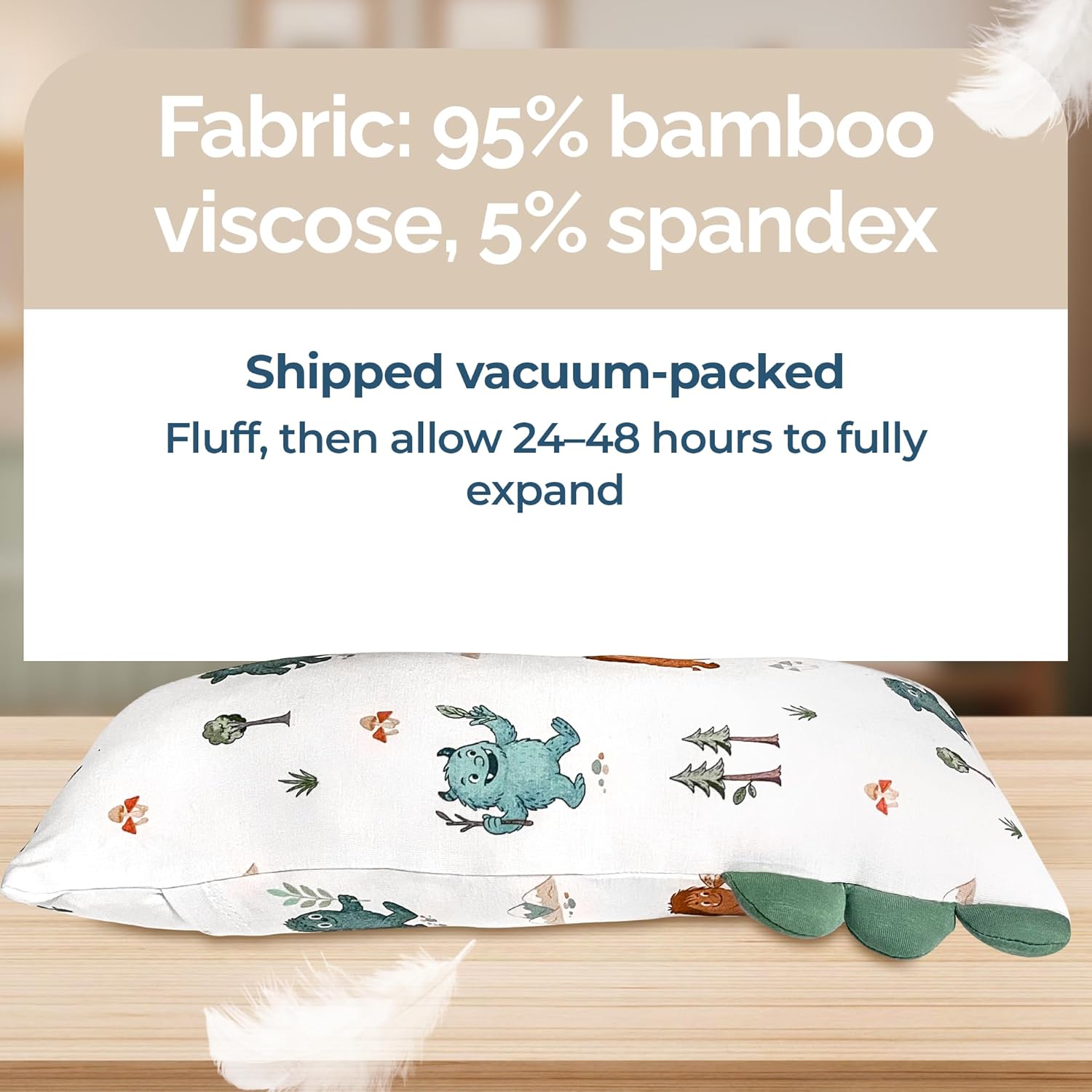 Theo's Lovey Pillow - Cloud-Soft Bamboo Lovey for Babies (0m+), Self-Soothing, Huggable Comfort Toy Pillow, Washable and Travel-Ready - Into The Mountain (Small) - Image 9