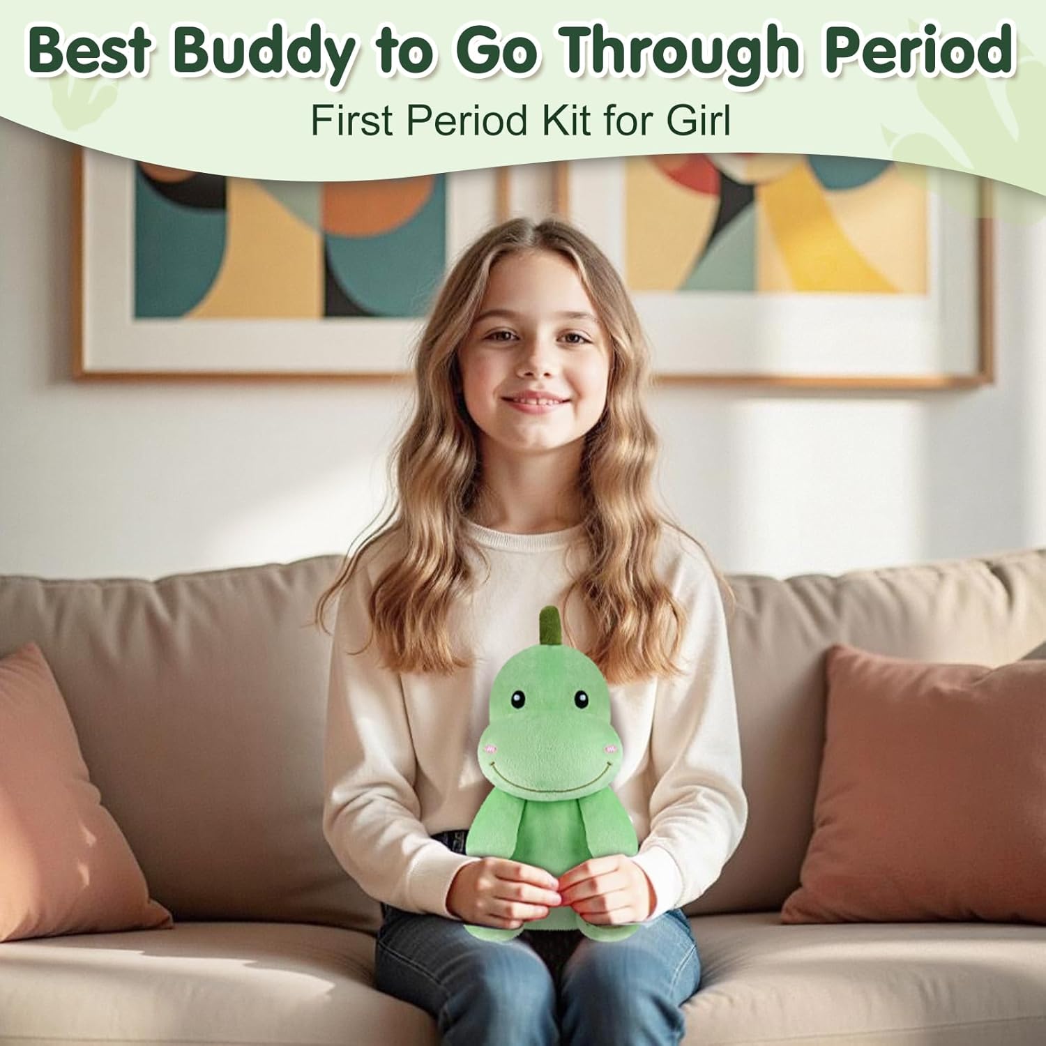 Dinosaur Microwavable Heating Pad for Belly, Neck & Shoulders, Heatable Plush with Moist Heat, Removable Plush Cover, Unscented Natural Fill, Adorable Surprise Present, 6.88" x 10.6", 1.46 lb - Image 6
