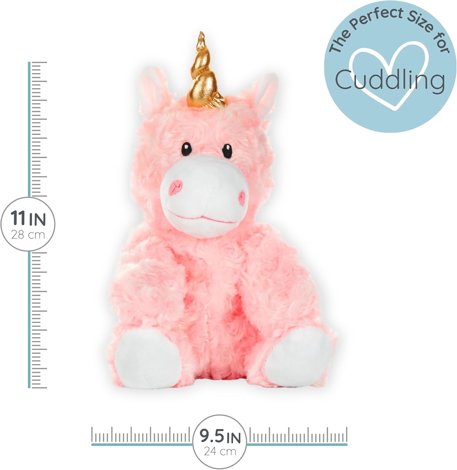 Princess Pink Unicorn - Microwavable & Weighted Plush Stuffed Animal - Heated Plushie for Warmth - Cute, Soft, Cozy Toy for Adults & Children (Boys, Girls, & Toddlers) by Warm Pals - Image 5