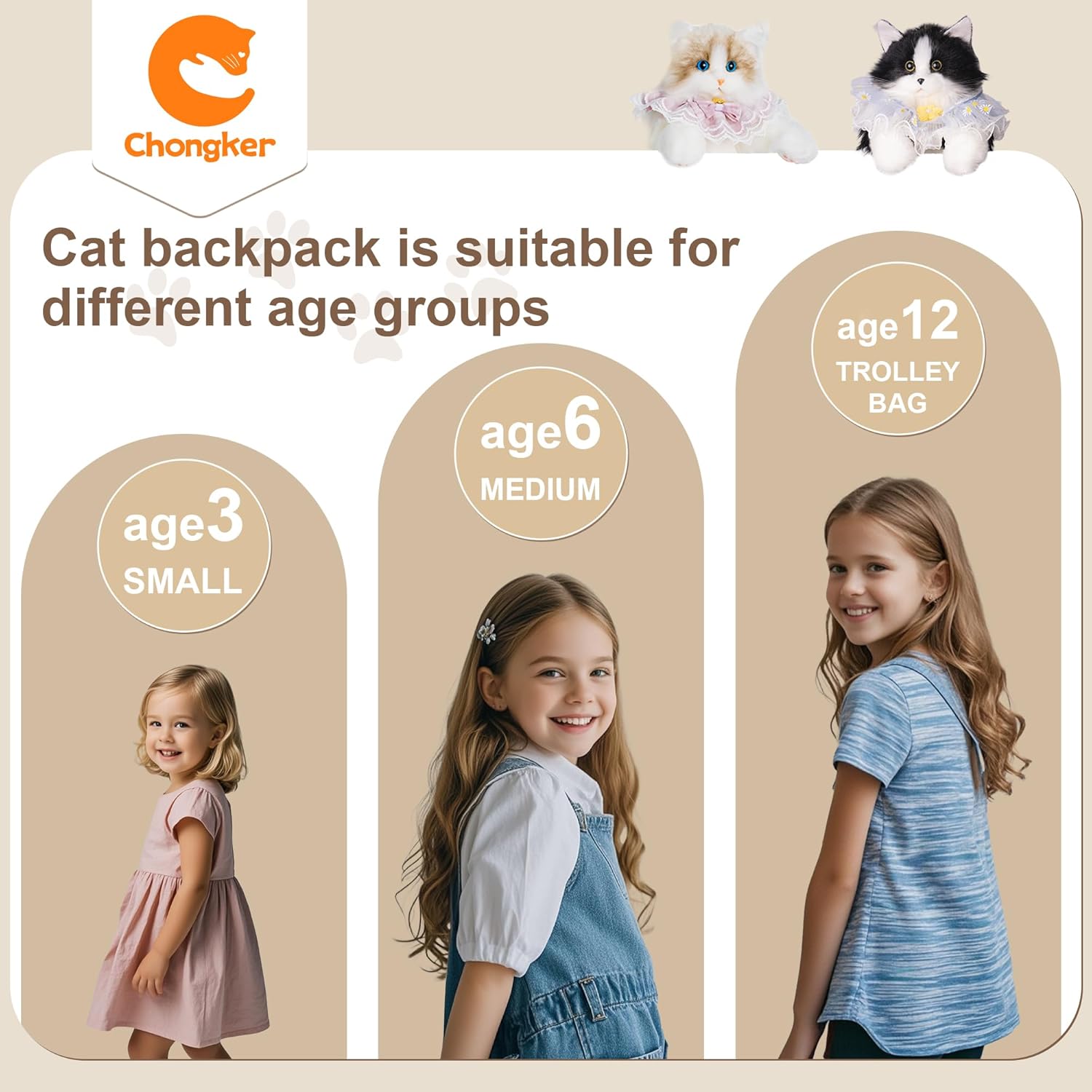 Chongker Stuffed Animals Backpack - Cute Cat plush Backpack Toy, Handcrafted Realistic Cat Shaped Backpack, Heartwarming Surprise Idea, Companionship Stuffed Cat, Large Black Cat - Image 8