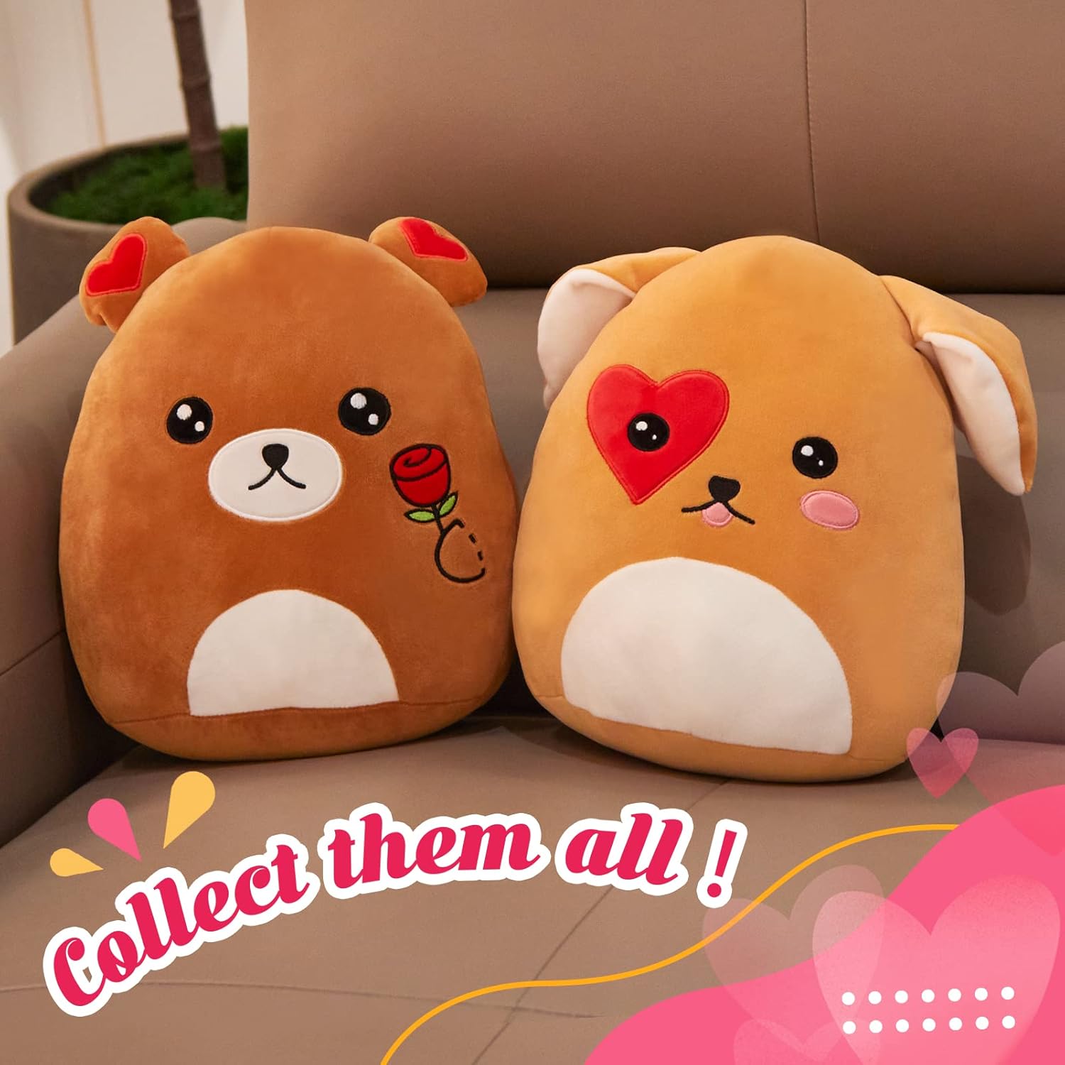 Teddy Bear Plush Valentine Stuffed Animals Cute Stuffed Toys Romantic Rose Flower Bear Plush Pillow Love Valentine's Day Gifts for Girlfriends,Boyfriend,Kids,Mother,11" - Image 5