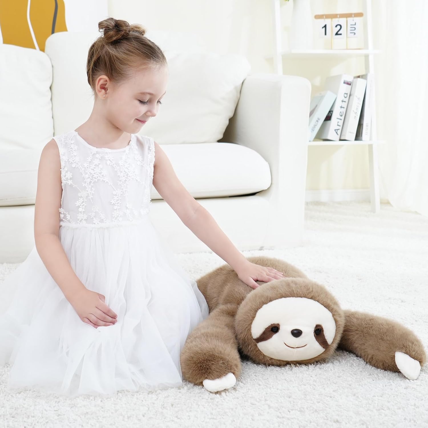 Weighted Sloth Stuffed Animal – 25 Inch, 4 lbs Plush Lying Toy for Kids and Adults – Soft and Cozy Weighted Companion for Bedtime, Gifting, and Everyday Comfort - Image 6