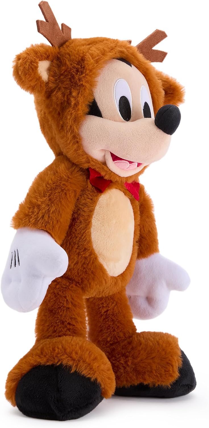 Disney Store Official Mickey Mouse Reindeer Holiday Plush - 15 Inch Christmas Plush Toy in Reindeer Suit with Sparkling Bow Tie - Disney Stuffed Animals for Boys and Girls - Image 4