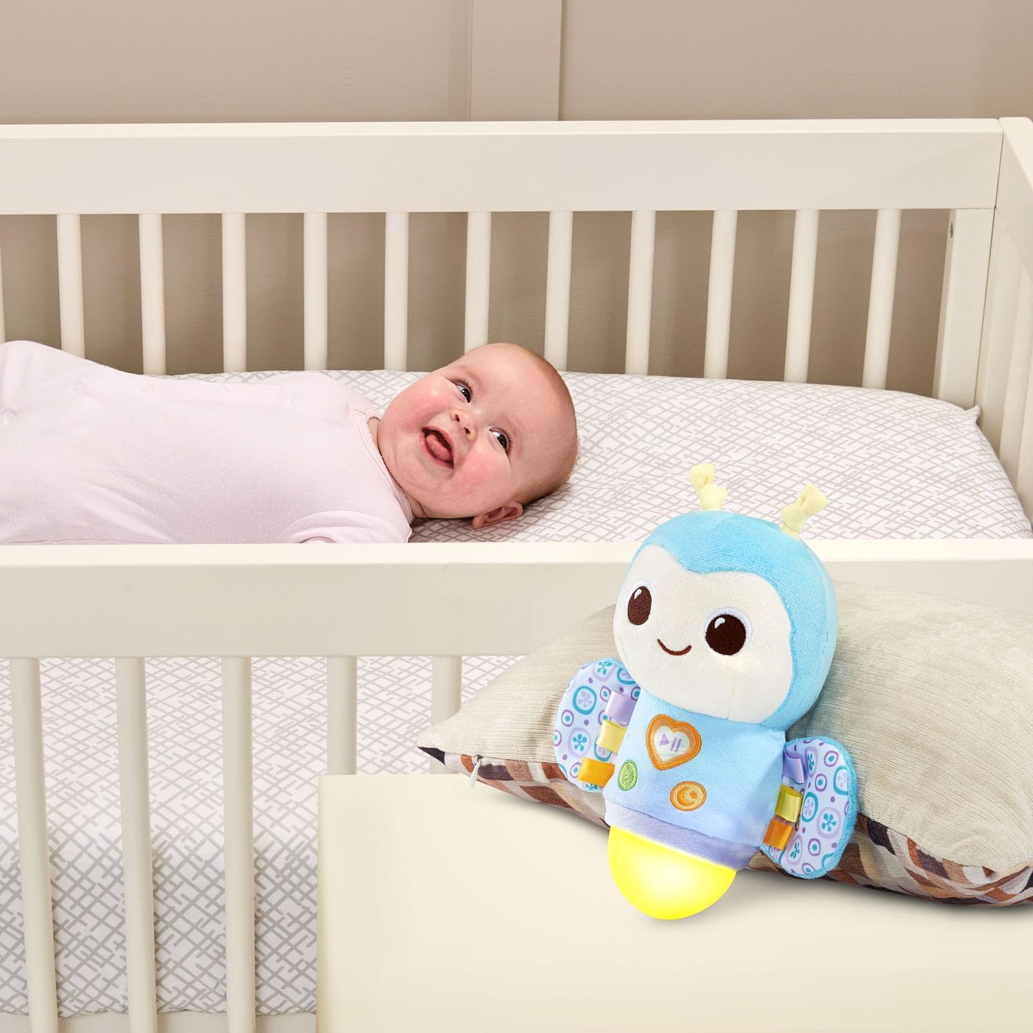 VTech Baby Soothe and Shine Firefly Musical Plush with Color Changing Night-Light and Timer - Image 5