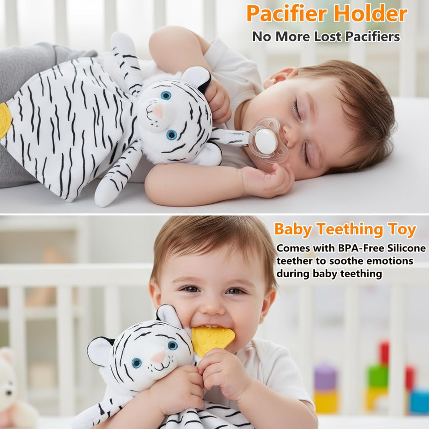 BEREST Rechargeable Baby Sleep Soother, 10 White Noises of Heartbeats & Lullabies Infant Sleeping Aid with Cry Sensor at Naptime Routine, Babies Gift Portable Plush Toddler Snuggle Toy Infant Blanket - Image 6