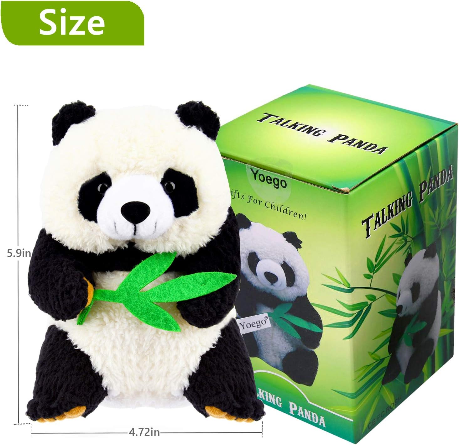 Talking Toy, Plush Panda Cute Sound Effects with Repeats Your Said Voice, Best Buddy for Kids Gift - Image 3