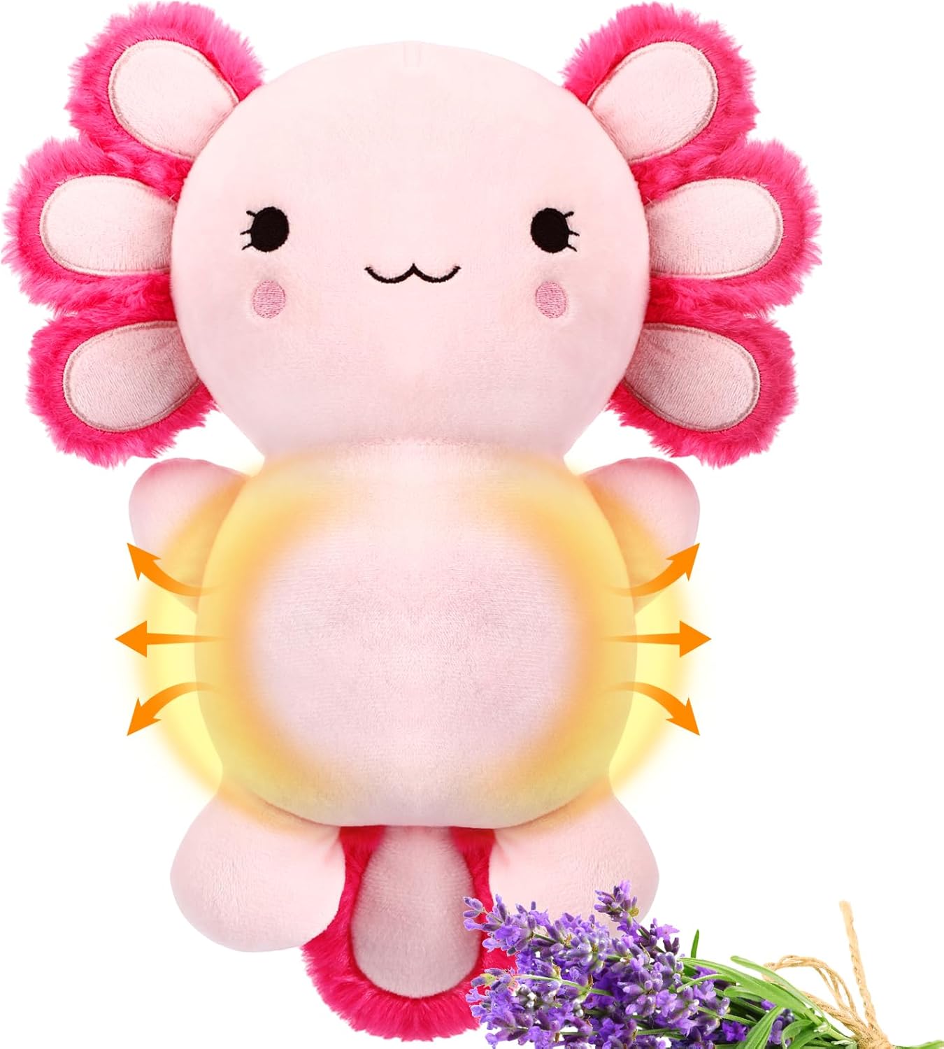 Realspring Heatable Coolable Stuffed Animals Gifts for Kids Plush Microwavable Heating Pad Lavender Scented Cute Plushie Birthday Gift for Adults Soothing Warmth Comfort Heating Pad
