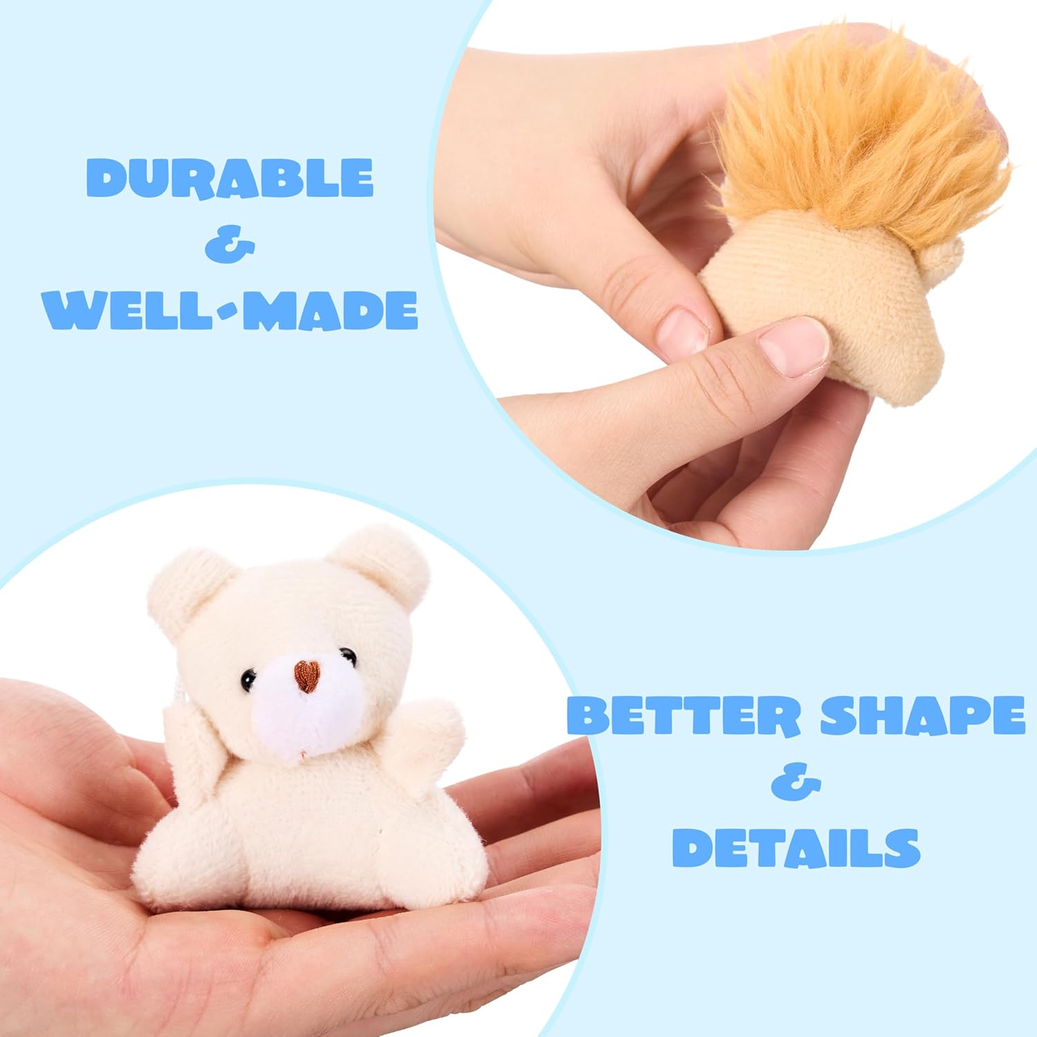 JOYIN 24 Pack Mini Animal Plush Toy Assortment (24 Units 3" Each), Animals Keychain Decoration for Kids, Small Stuffed Animal Bulk for Kids, Carnival Prizes, School Gifts, Party Favor Goodie Bags - Image 7