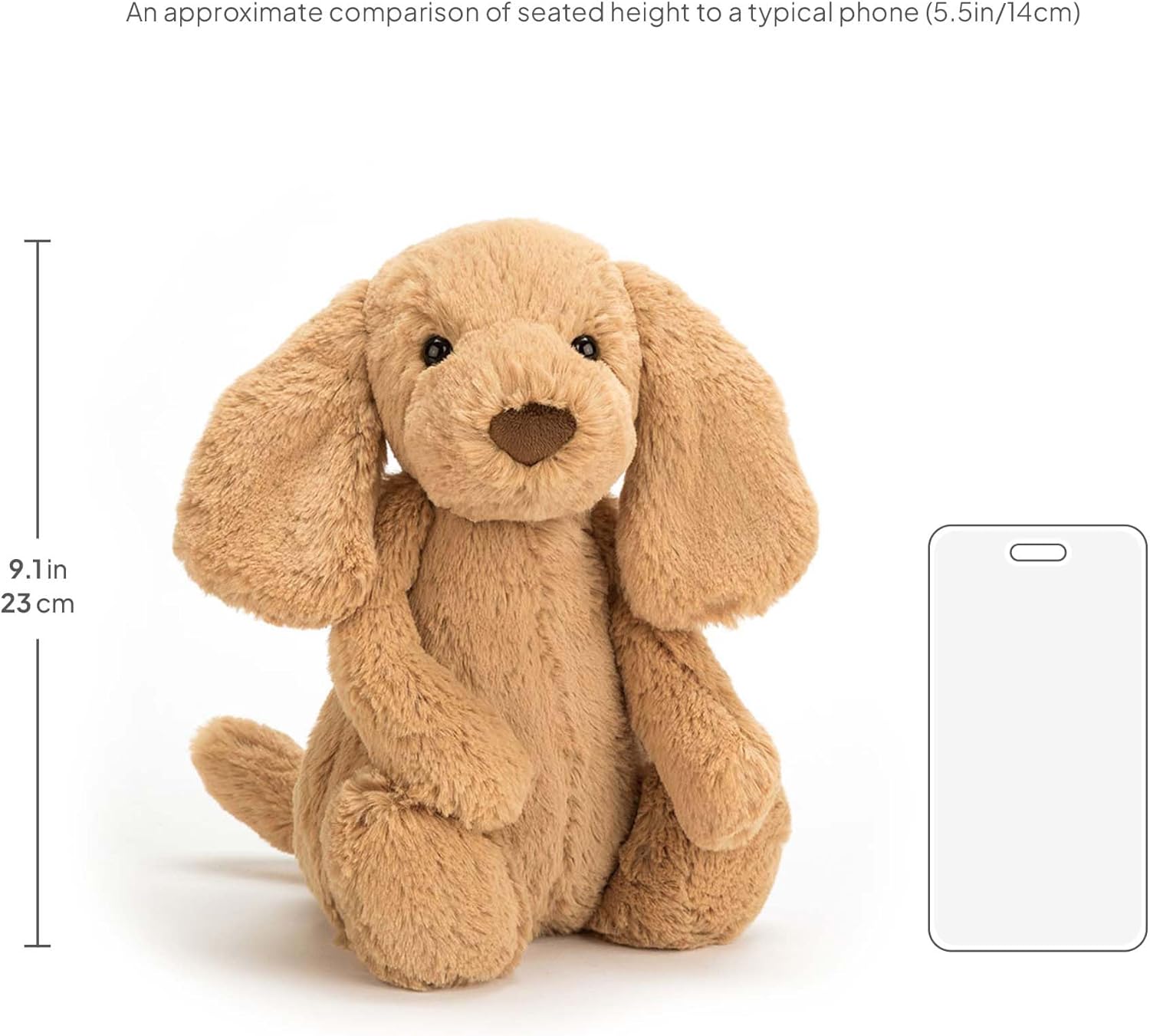 Jellycat Bashful Toffee Puppy Stuffed Animal, Medium 12 inches - Dogs and Puppies Plush Toy - Classic Children's Gift - Image 6