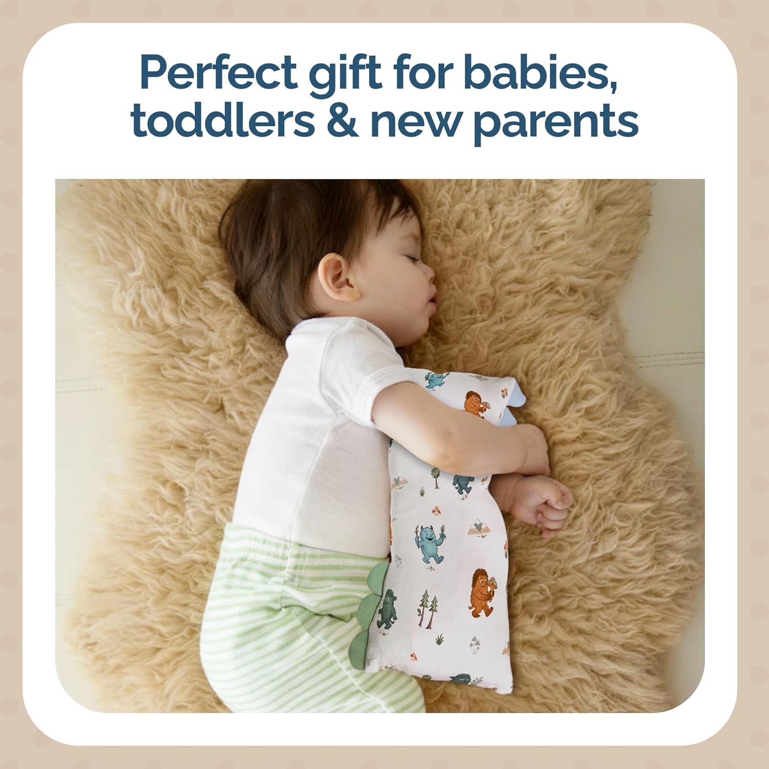 Theo's Lovey Pillow - Cloud-Soft Bamboo Lovey for Babies (0m+), Self-Soothing, Huggable Comfort Toy Pillow, Washable and Travel-Ready - Into The Mountain (Small) - Image 8