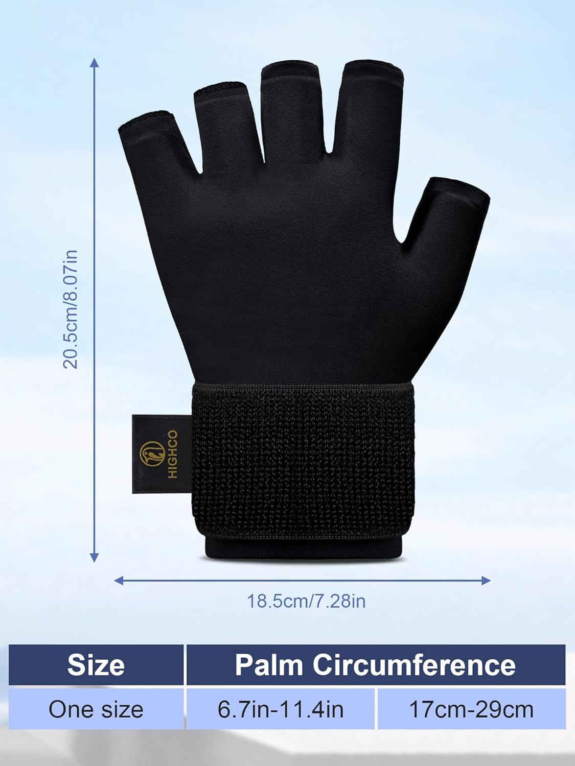 highco Hand Ice Pack Cooling Ice Glove for Pain Relief,Hot&Cold Therapy Hand Wrist Ice Pack Wrap for Arthritis - Image 6