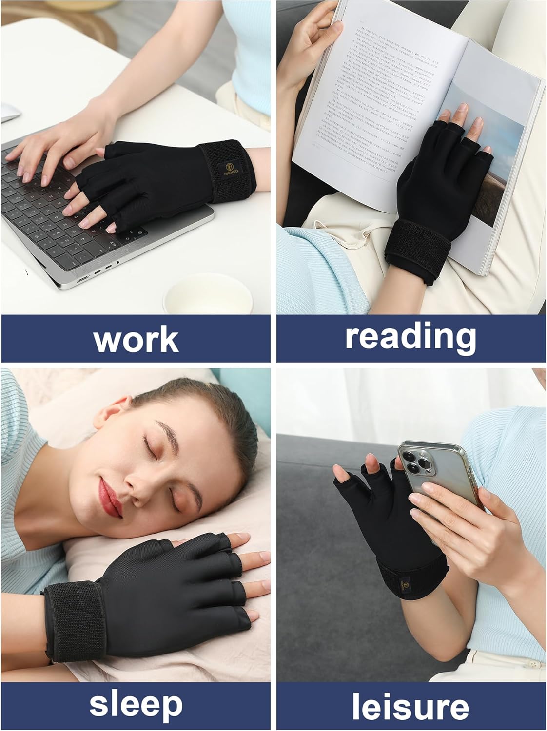 highco Hand Ice Pack Cooling Ice Glove for Pain Relief,Hot&Cold Therapy Hand Wrist Ice Pack Wrap for Arthritis - Image 7