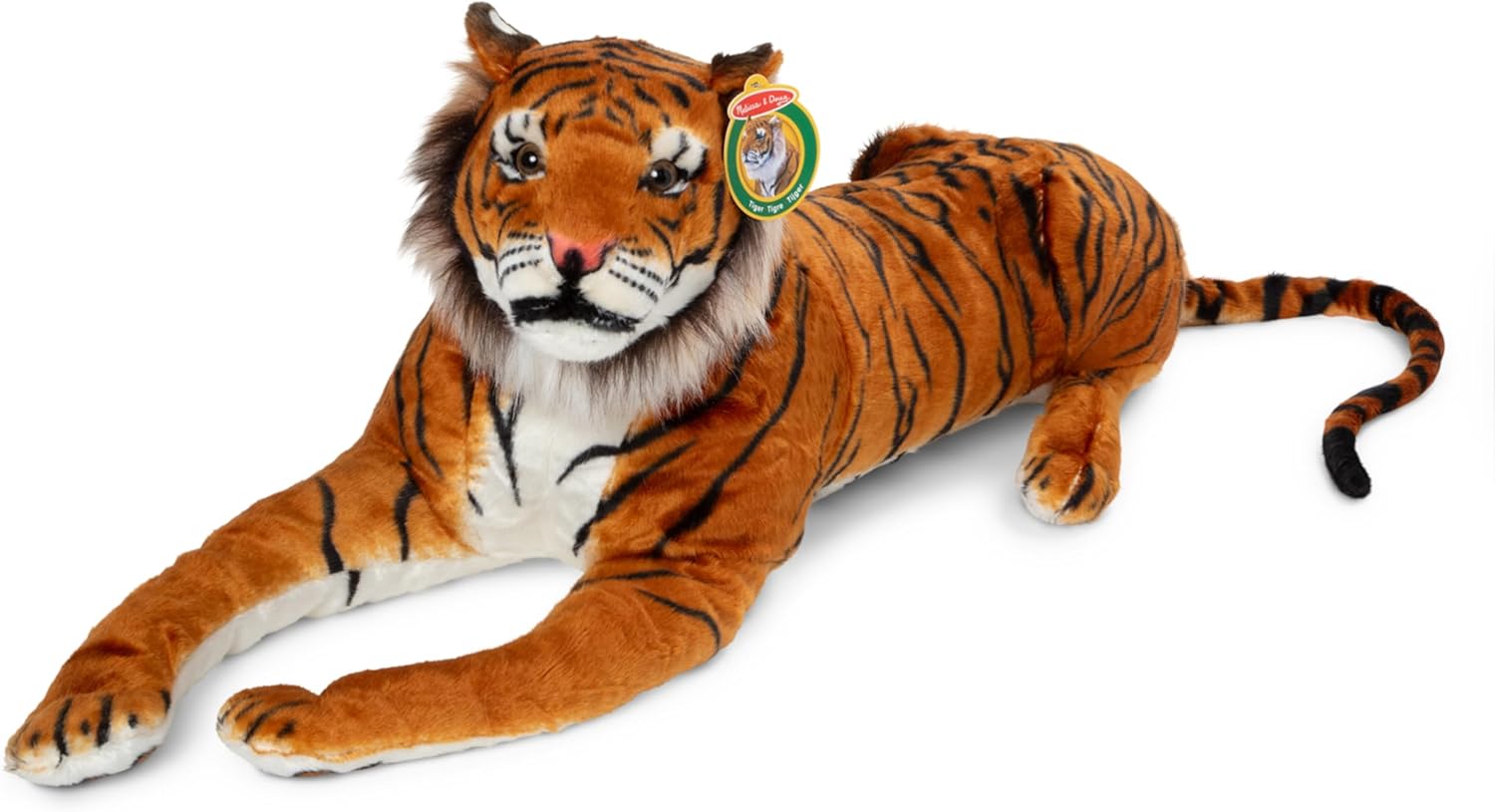 Melissa & Doug Giant Tiger - Lifelike Stuffed Animal (Over 5 feet Long) - Image 3