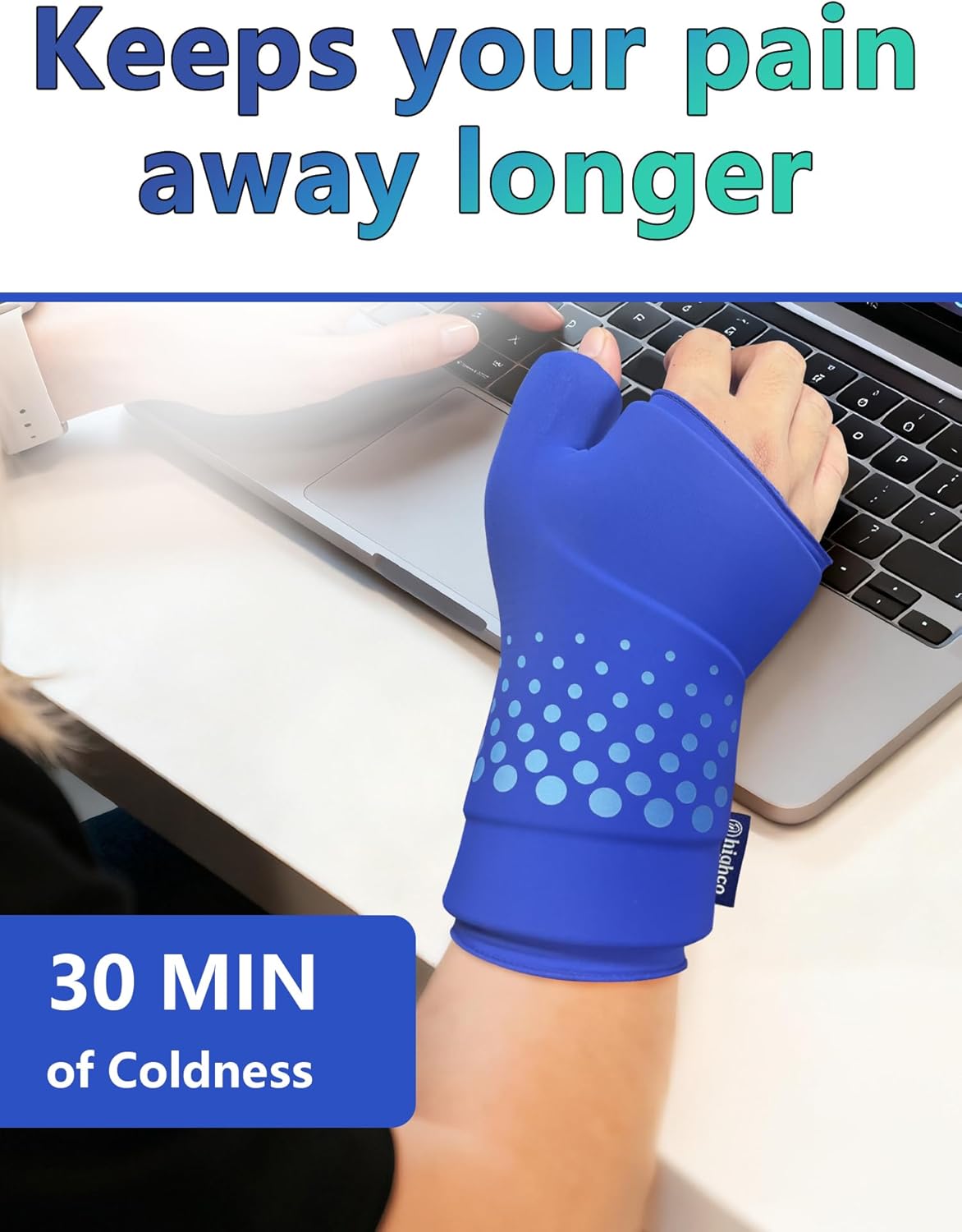 Wrist & Thumb Ice Pack Wrap -Cold & Hot Therapy Thickened Ice Gel- Hand Ice Pack & Ice Glove for Arthritis,Carpal Tunnel Relief, Tendonitis,Injuries & Recovery-Fits Men and Women - Image 4