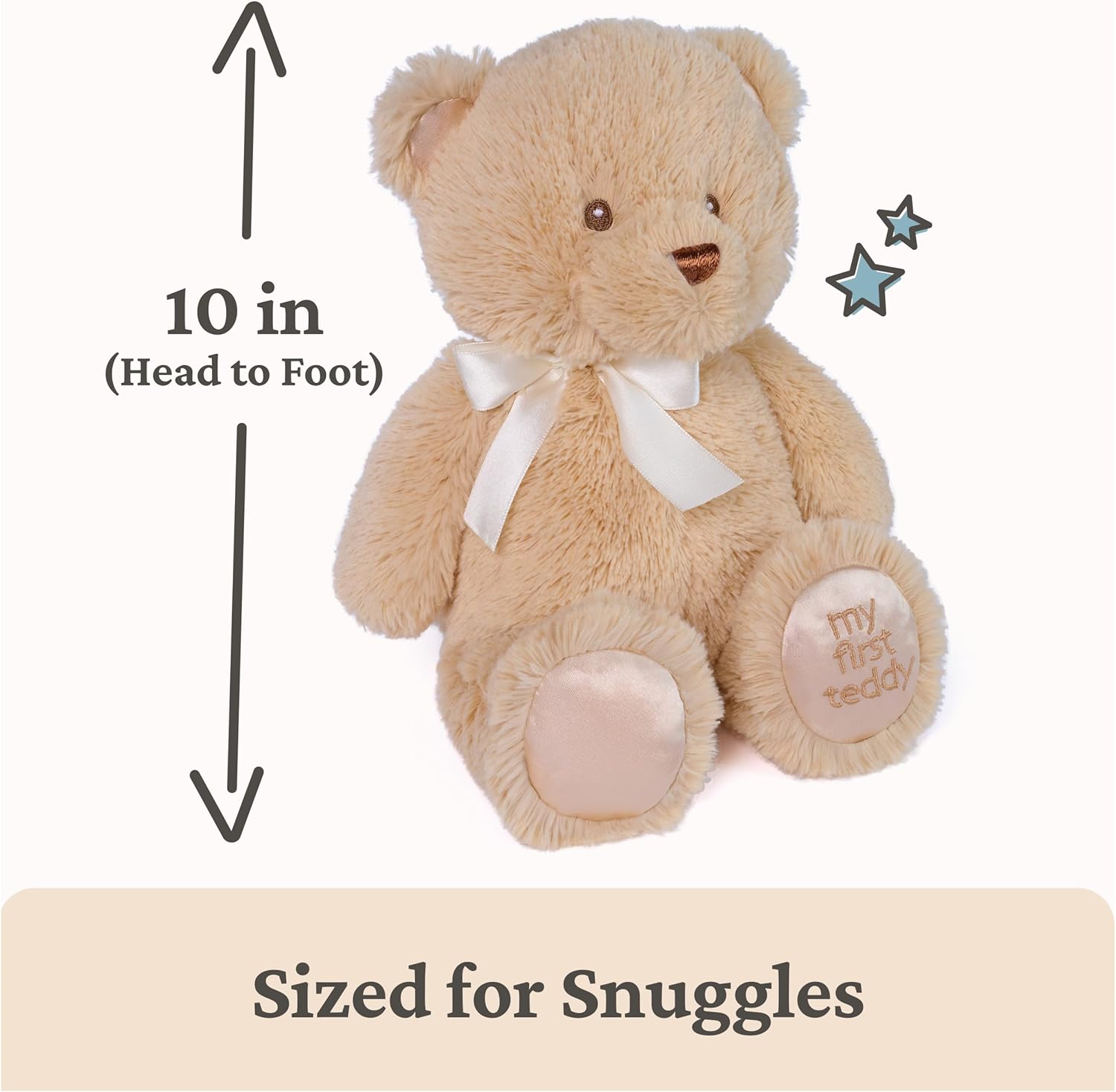 GUND Baby My First Teddy Bear, Ultra Soft Animal Plush Toy for Babies and Newborns, Light Brown/Tan, 10” - Image 2