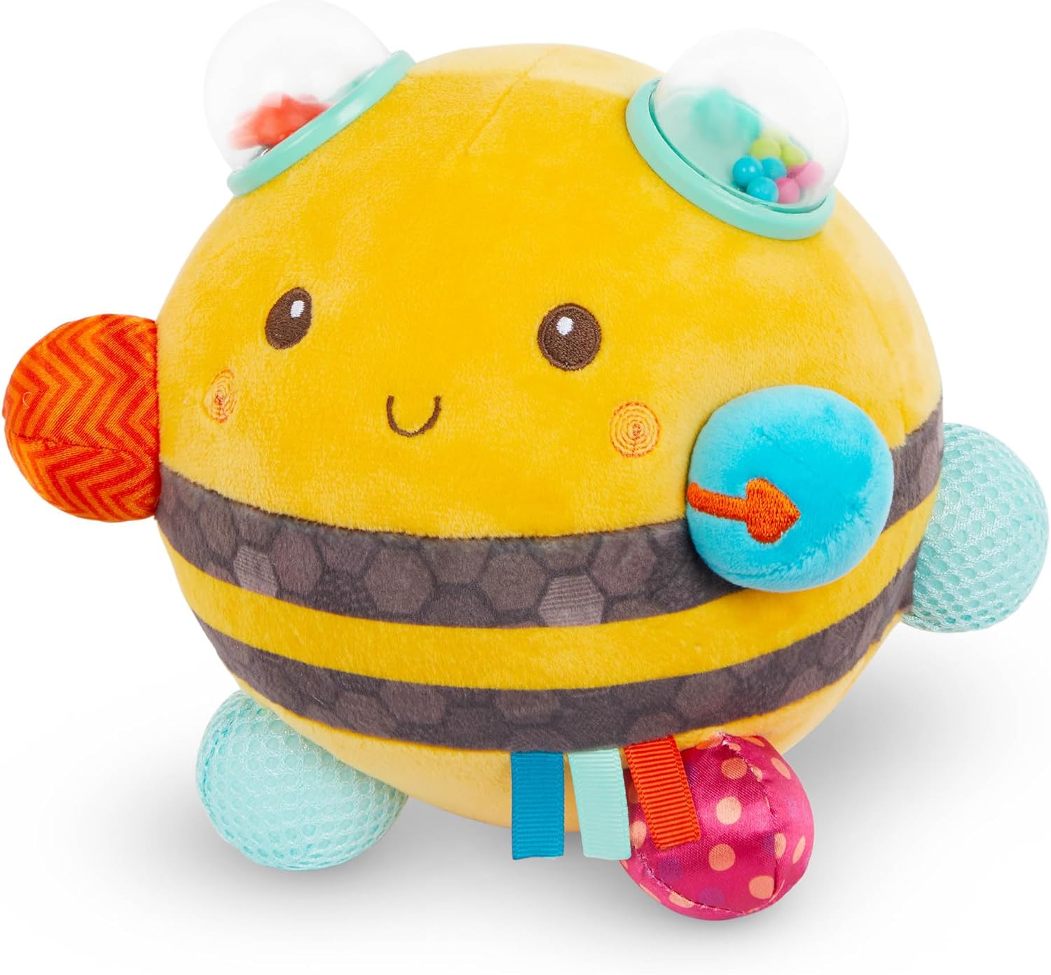 B. toys – Sensory Plush Bumble Bee with Fun Features, Interactive Play, Bumps, Colors, Textures & Sounds, Toys for Infants, Babies – 0+ Months