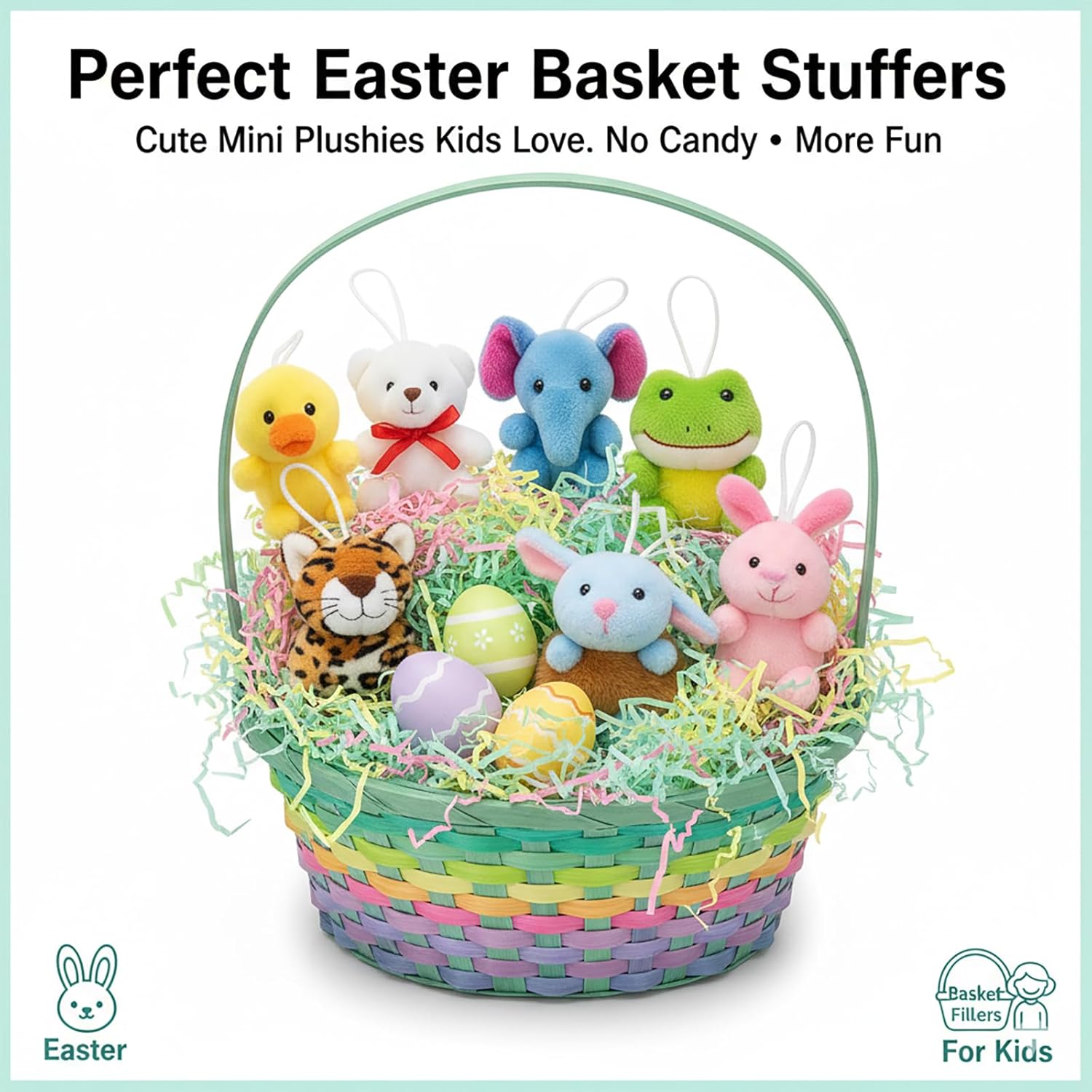 Yaliuliu Mini Stuffed Animals Bulk – 24 Pack Tiny Plushies Keychain for Kids, Small Animal Plush Toys for Classroom Rewards, Birthday Party Favors, Claw Machine, Easter, Halloween & Christmas - Image 4