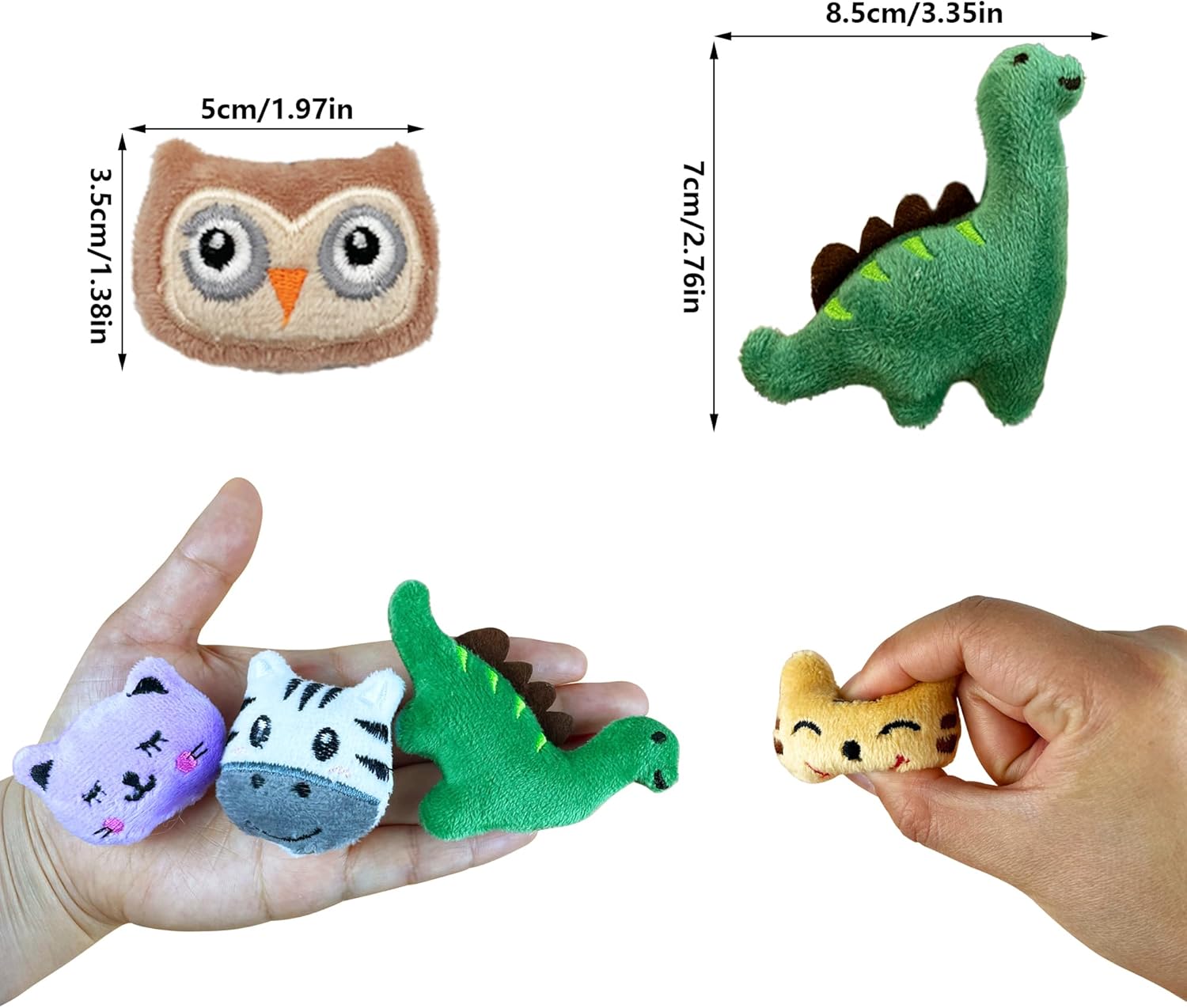 32 PCS Mini Stuffed Animal Plush Toys Set Includes Dinosaurs Farm Ocean Jungle Animals Small Soft Plush for Party Favors Carnival Prizes Claw Machine Rewards 32 Styles - Image 2