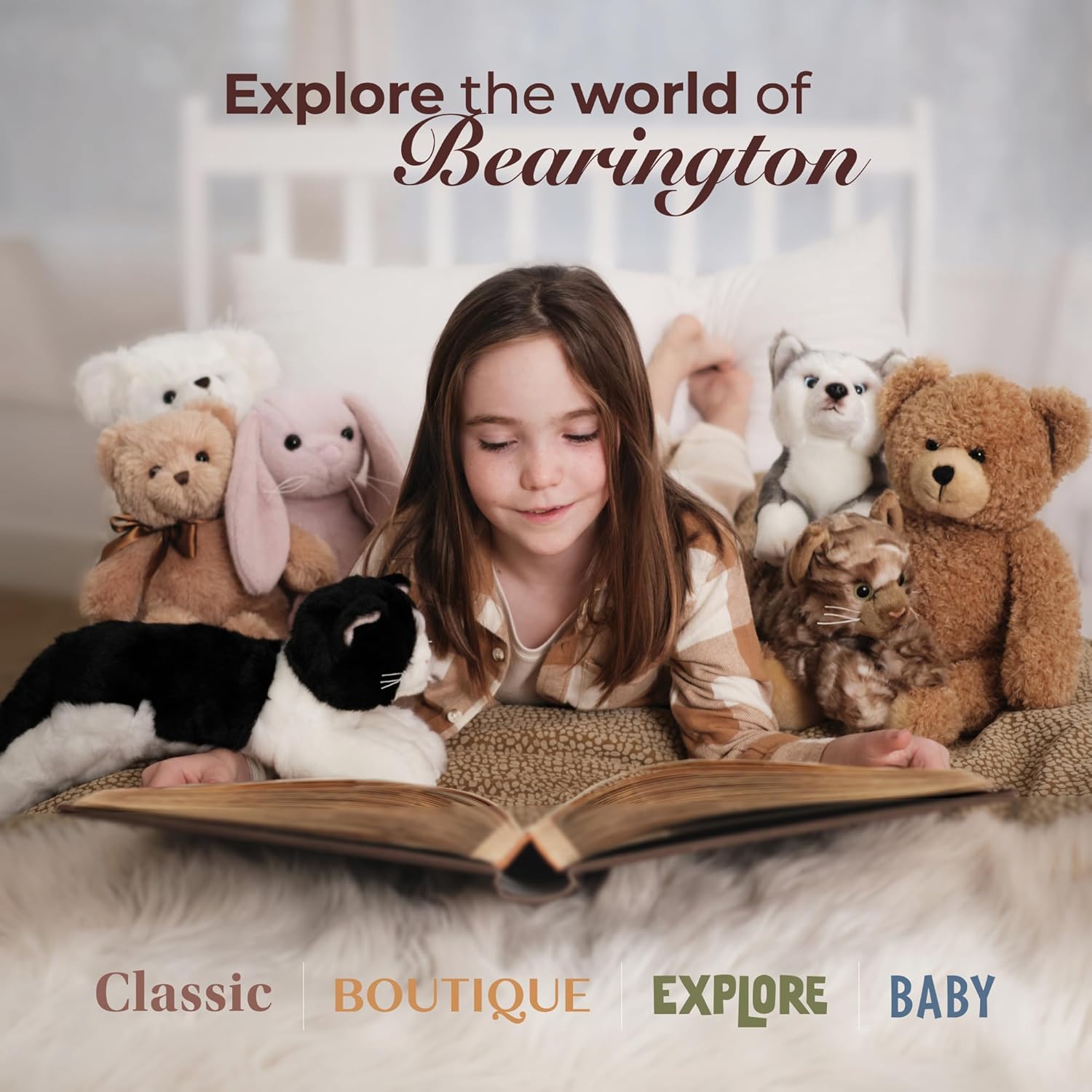 Bearington Pal Dog Stuffed Animal Plushies - 11" Realistic Dog Plush Stuffed Animals with Floppy Ears and Expressive Face - Soft Beige and Brown Lifelike Puppy Plush Toy Gift for Toddlers and Kids - Image 6