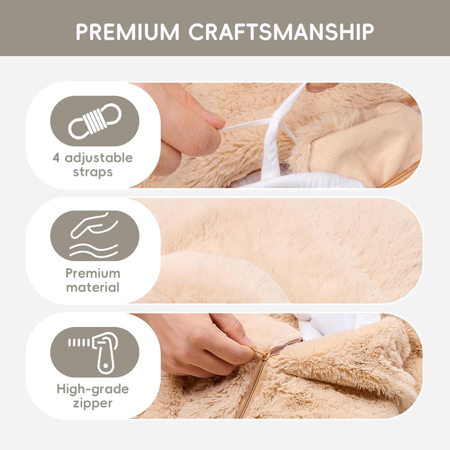 L'AGRATY Weighted Lap Pad for Kids 5 lbs, Sensory Needs Weighted Stuffed Animals Lap Blanket Soft Plush Hugging Sensory for Kids Teen Adults Removable Washable Cover - Image 6