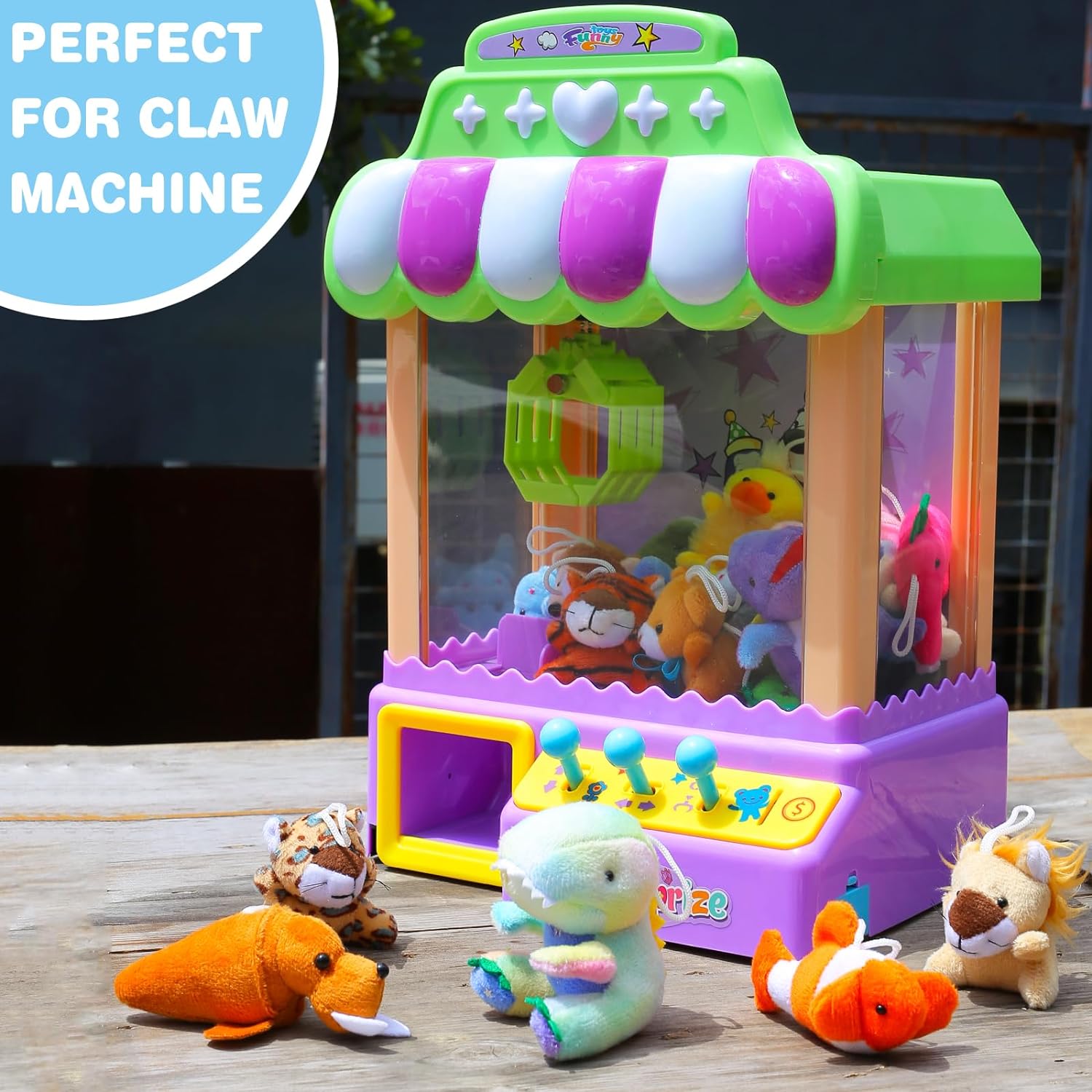72 Pack Mini Stuffed Animal, Assorted Plush Toy (Dinosaur, Zoo, Ocean), Party Favors for Kid, Perfect for Claw Machine Filler, Goody Bag Stuffers, Keychain, Carnival Prizes, Classroom Reward Gift Bulk - Image 5