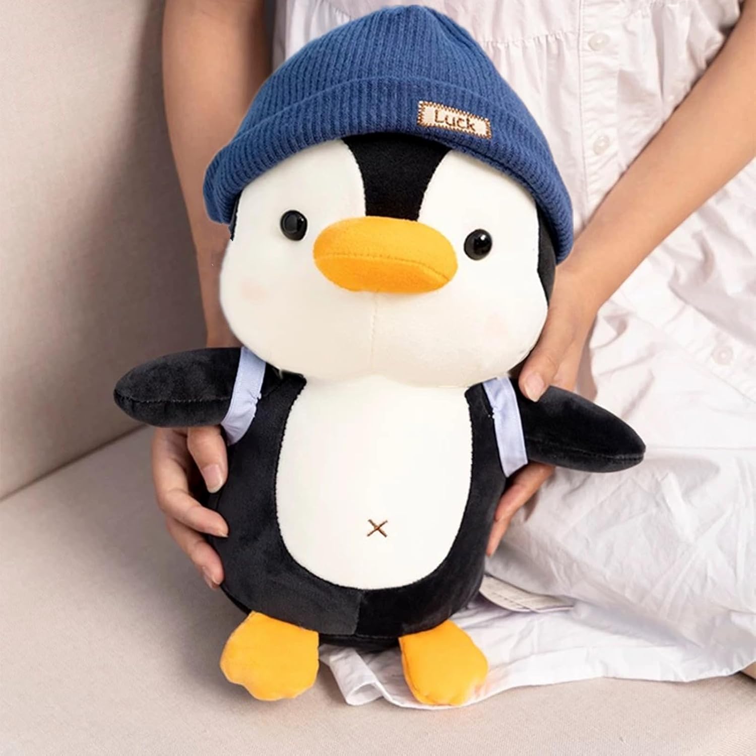 BSVOME 9 inches Penguin Stuffed Animals Soft Plush Cute Travel with Hat Backpack Doll for Boys Girls - Image 5