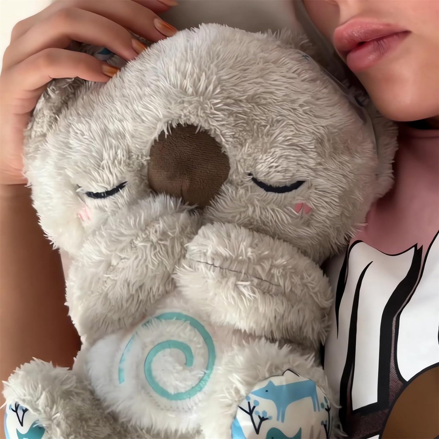 The Relief Koala Sleeping Plush Breathing, Koala Breathing Stuffed Animal Evoraco Soothing Evora Anxiety Relief Koalas Calm Sleeping Buddy Mush Plush with Heartbeat (1PC) - Image 8