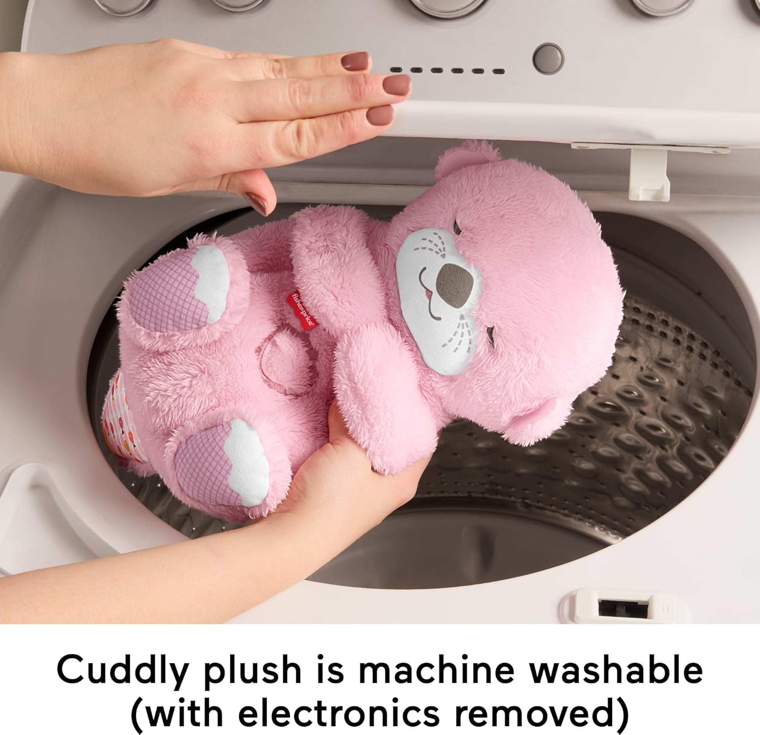Fisher-Price Baby Toy Soothe ‘n Snuggle Otter Plush, Pink Portable Sound Machine with Breathing Motion & Lights for Newborns Ages 0+ Months - Image 5
