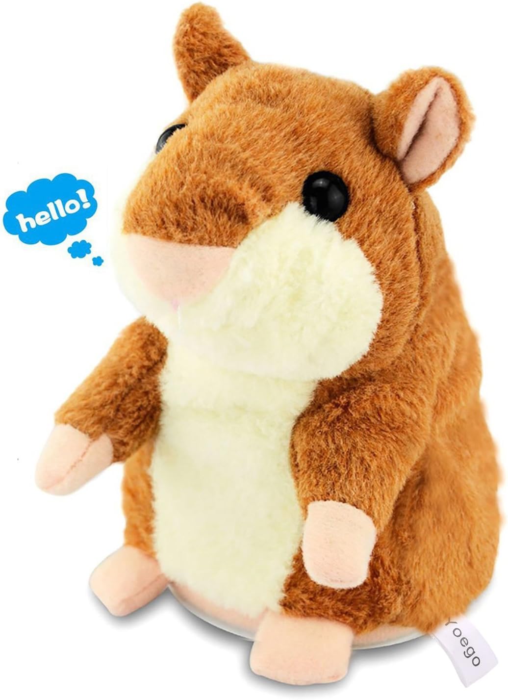 Talking Hamster Repeats What You Say Interactive Stuffed Plush Animal Talking Toy,Perfect Toy Gifts for Boys Girls Age 3+ (Brown) - Image 2