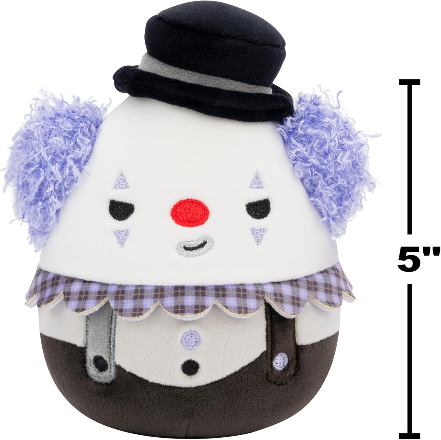 Squishmallows Original 5-Inch Halloween 4-Pack – Gabin Pumpkin Axolotl, Fitzy Goblin Holding Latte, Malcolm Bat Mushroom, Ms. K Purple Clown – Official Jazwares Plush (Little) - Image 2