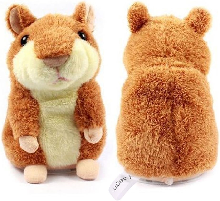 Talking Hamster Repeats What You Say Interactive Stuffed Plush Animal Talking Toy,Perfect Toy Gifts for Boys Girls Age 3+ (Brown) - Image 3