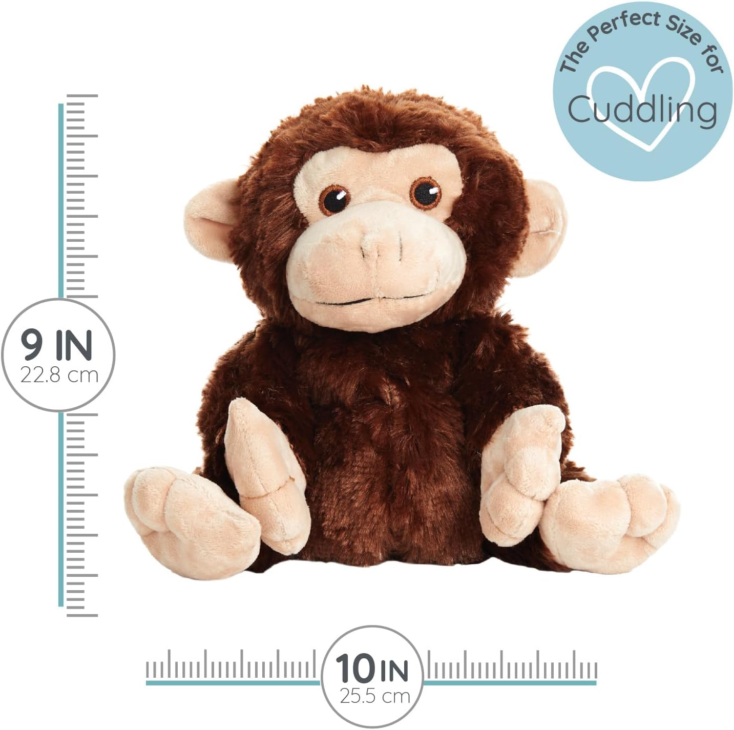 1i4 Group Marvin the Monkey - Microwavable & Weighted Plush Stuffed Animal - Heated Plushie for Warmth - Cute, Soft, Cozy Toy for Adults & Children (Boys, Girls, & Toddlers) by Warm Pals - Image 5