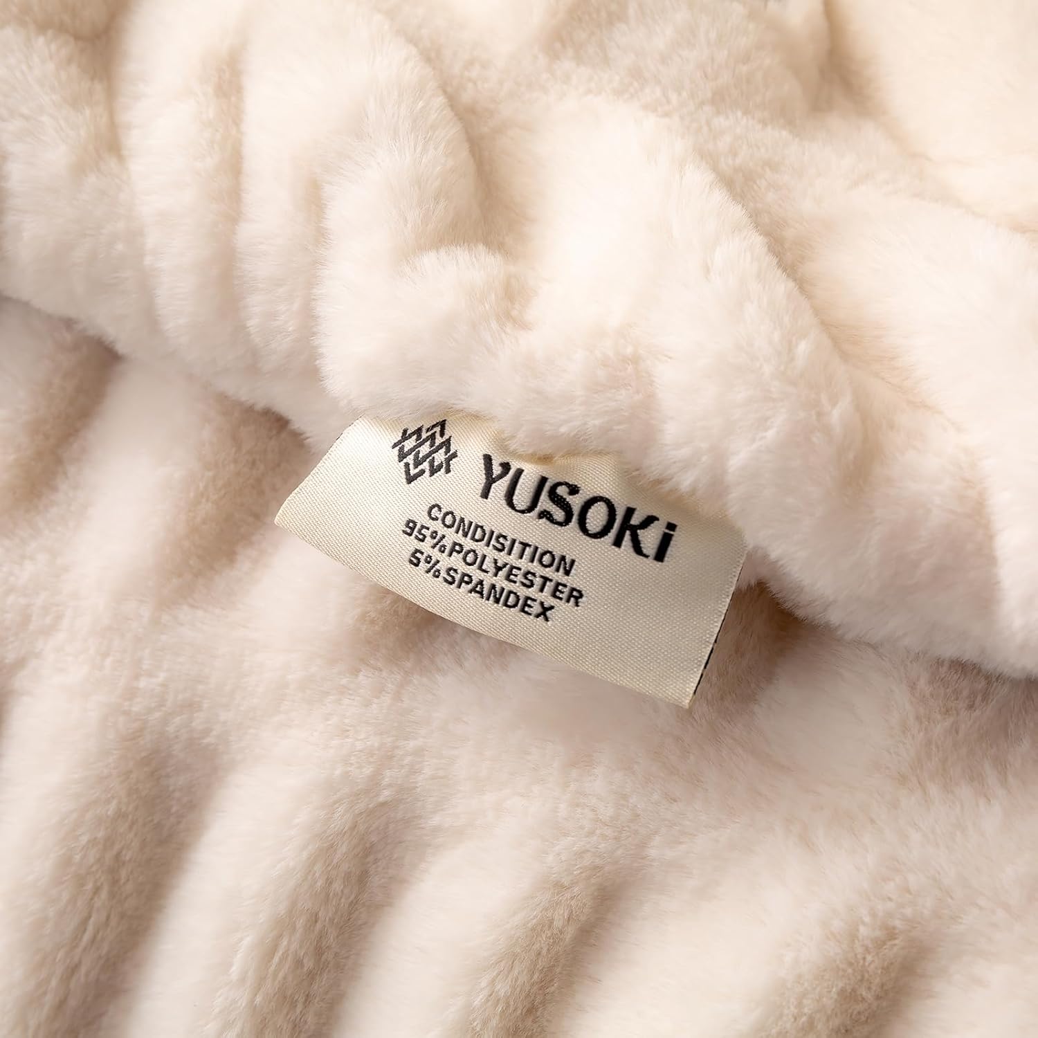 YUSOKI Luxury Double Side Faux Rabbit Fur Throw Blanket for Couch, Ultra Soft Fluffy Throw Gifts, Plush Thick Warm Luxury Decor Gifts for Home (Bright Cream, Medium (50 X 60 Inches)) - Image 8