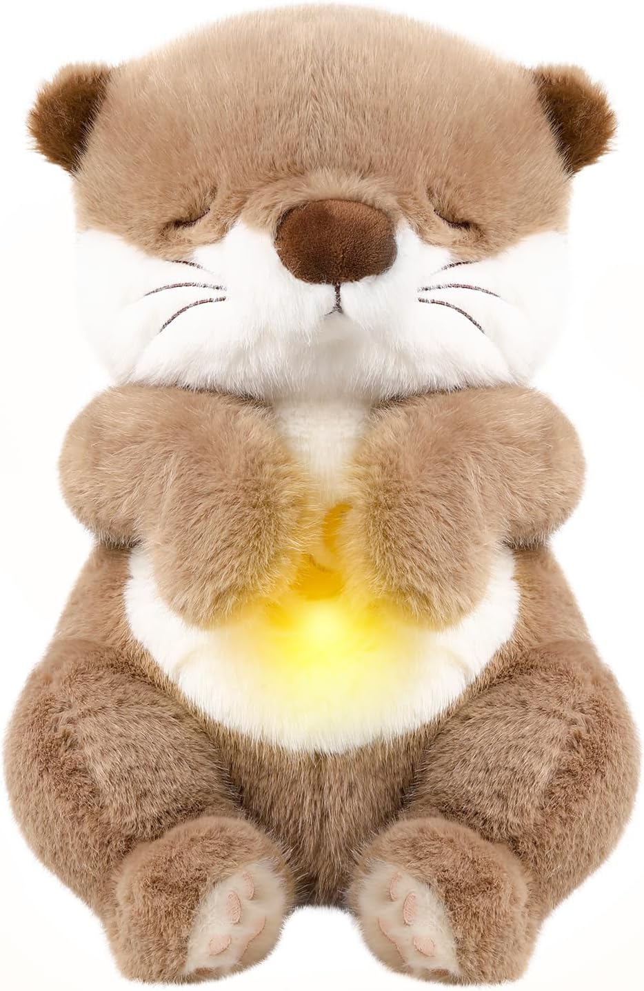 Baby Comfort Otter Breathing Stuffed Animal Buddy-Fur Real Pets Plush Sound Machine with Music, Warm Lights, Peaceful Moments for Kids & Adult | Peluche Que Respira
