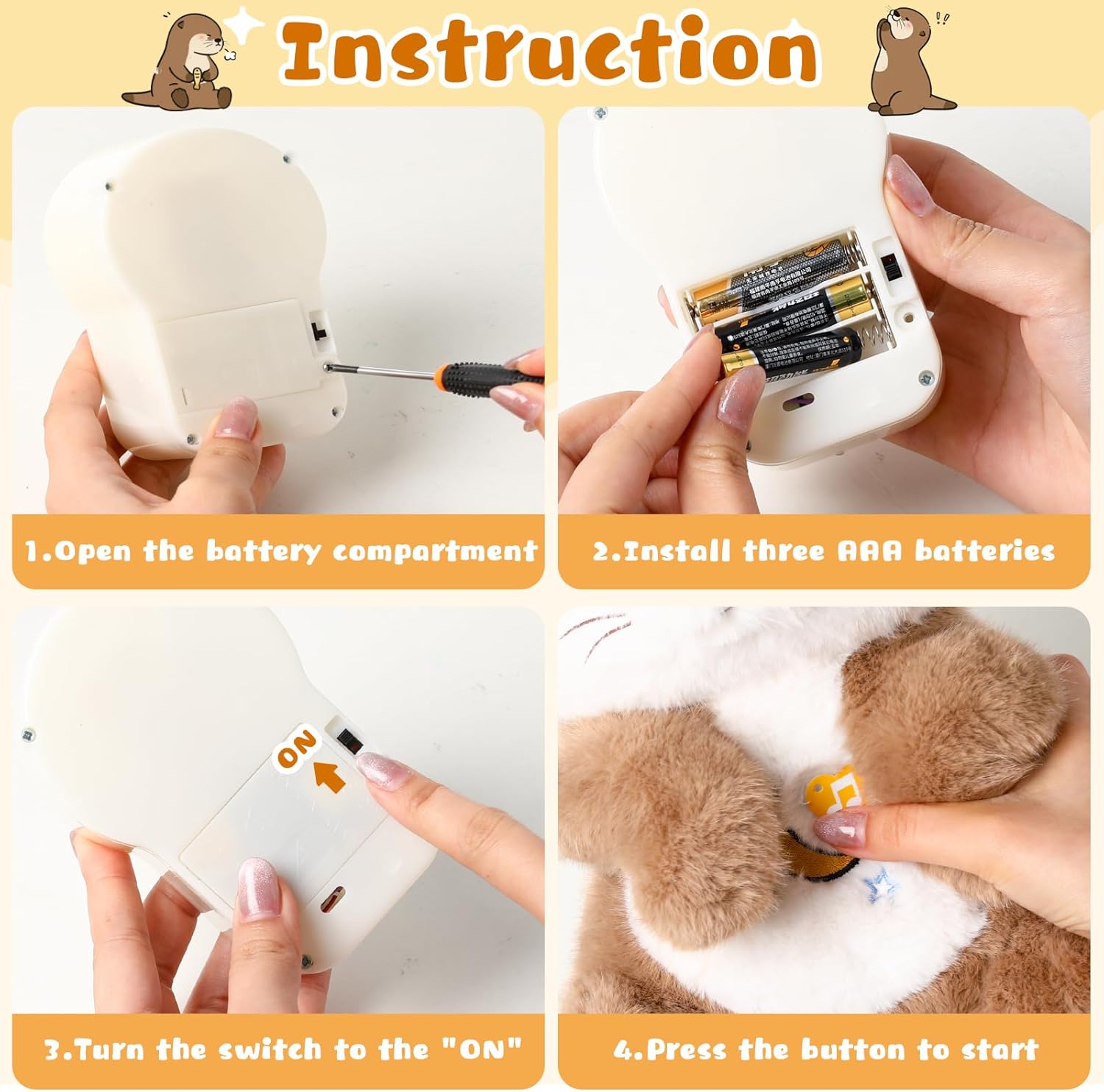 Baby Comfort Otter Breathing Stuffed Animal Buddy-Fur Real Pets Plush Sound Machine with Music, Warm Lights, Peaceful Moments for Kids & Adult | Peluche Que Respira - Image 7