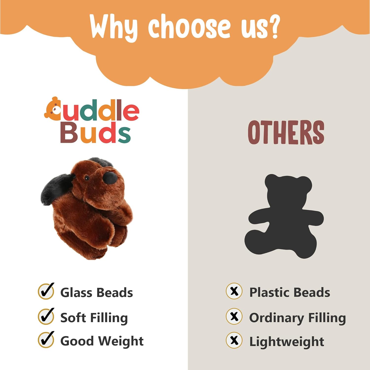Cuddle Buds 3lbs Weighted Dog Stuffed Animal for Sensory Needs, 20'' Plush Dog, Weighted Stuffed Animals for Adults, Soft Plushie Toy - Image 7