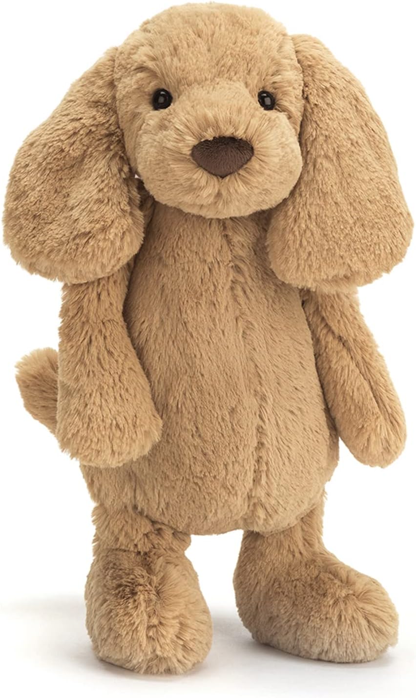 Jellycat Bashful Toffee Puppy Stuffed Animal, Medium 12 inches - Dogs and Puppies Plush Toy - Classic Children's Gift - Image 5