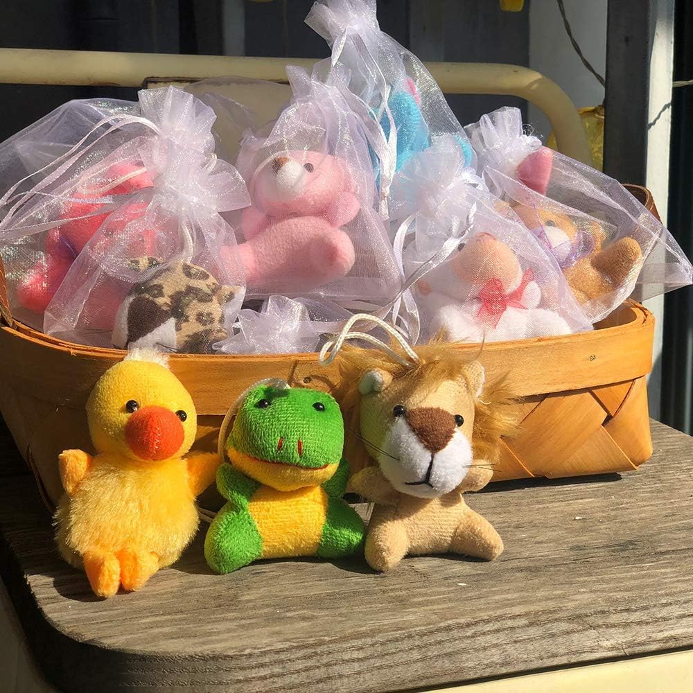 Mini Plush Animal Toy Set,Cute Animals Keychain Decoration for Kids,Goodie Bag Fillers, Basket Stuffers, School Prizes, Valentine's Day Party Supplies (12pcs) - Image 3