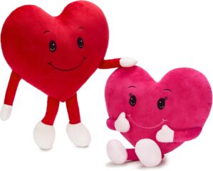 2Pcs Heart Shape Valentines Plush, ...